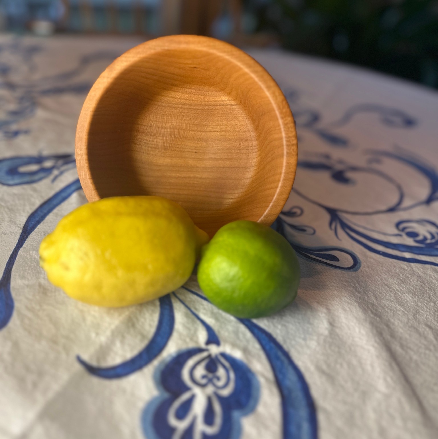 Cherry Nut Bowl Approx 5 1/2" diameter X 2 1/2" tall.