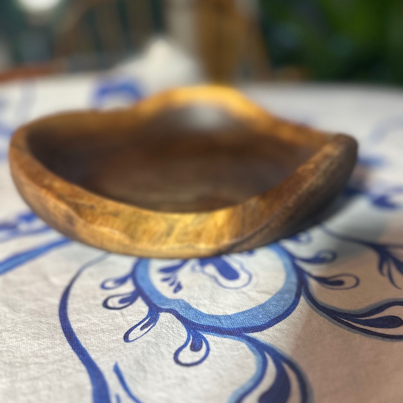 Live Edge Walnut Crotch Bowl Appox 9" Diameter X 2 3/4" Tall