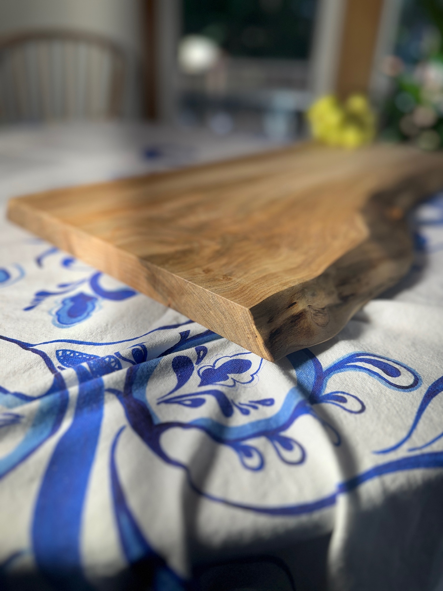 Large Live Edge Ambrosia Maple Charcuterie Board 26" X 11" X 12-1/2" X 1"
