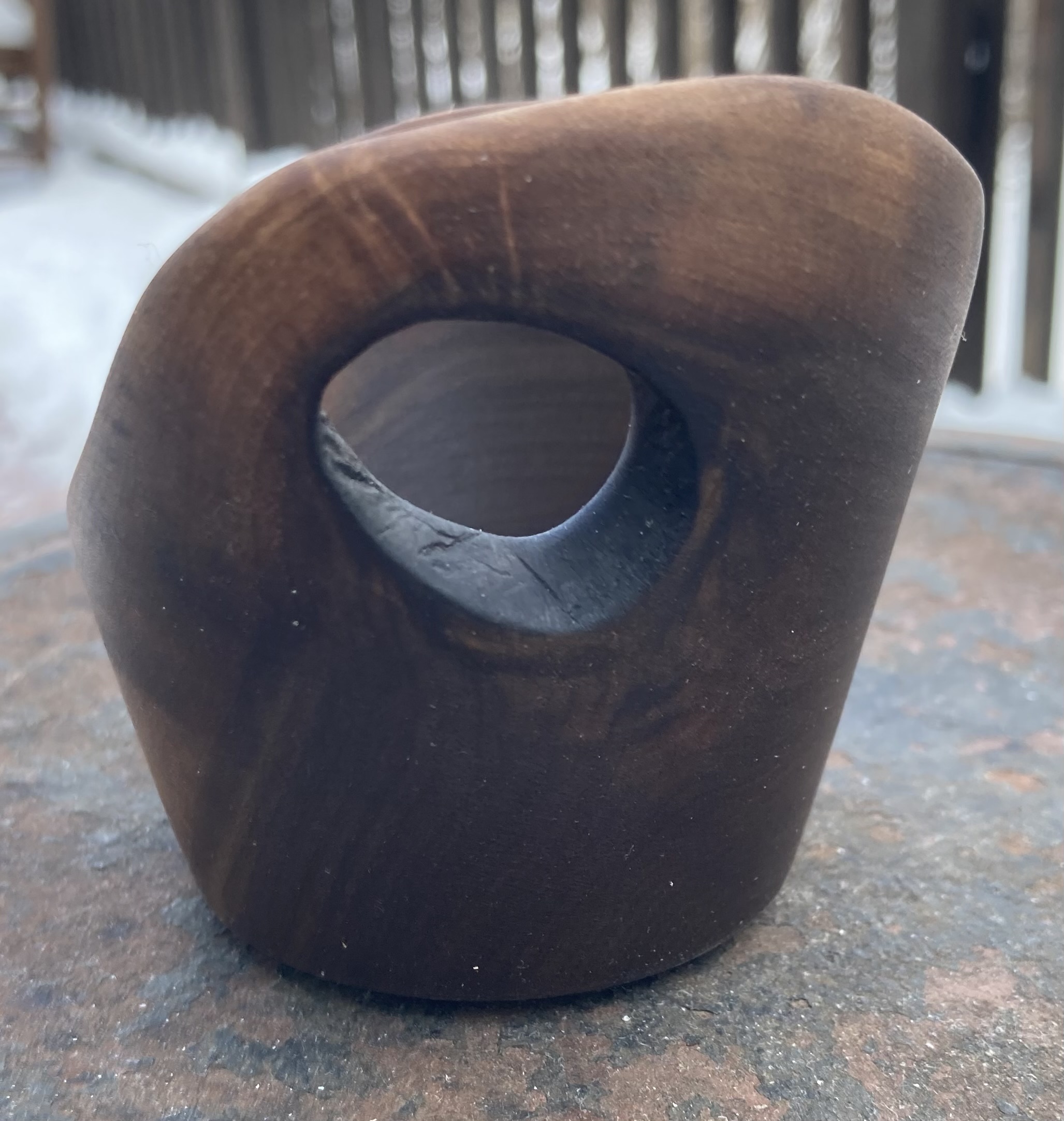 Small Live Edge Walnut Bowl Approx 3 1/8" Diameter X 3" Tall