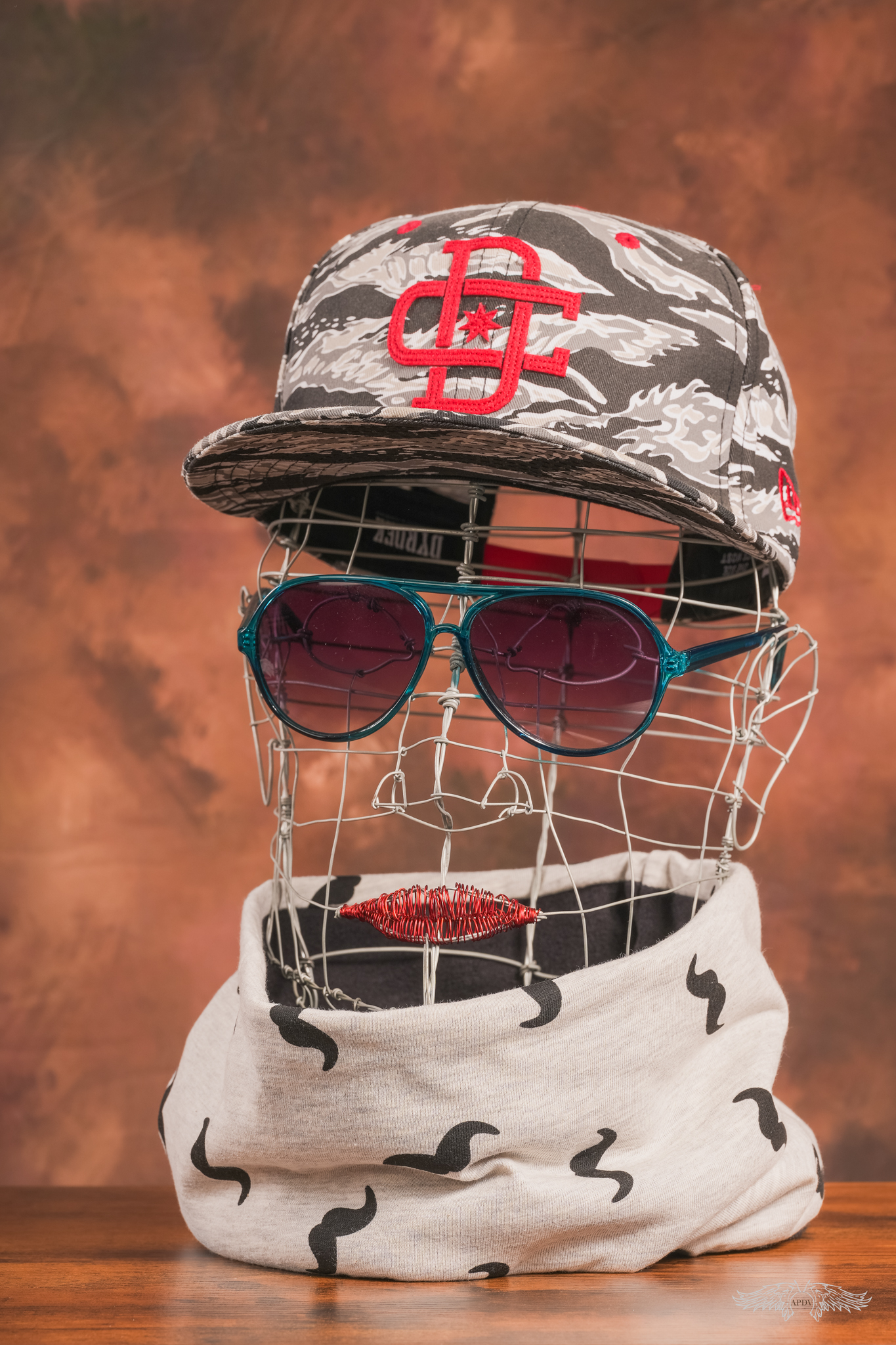 Snood homme motif moustaches