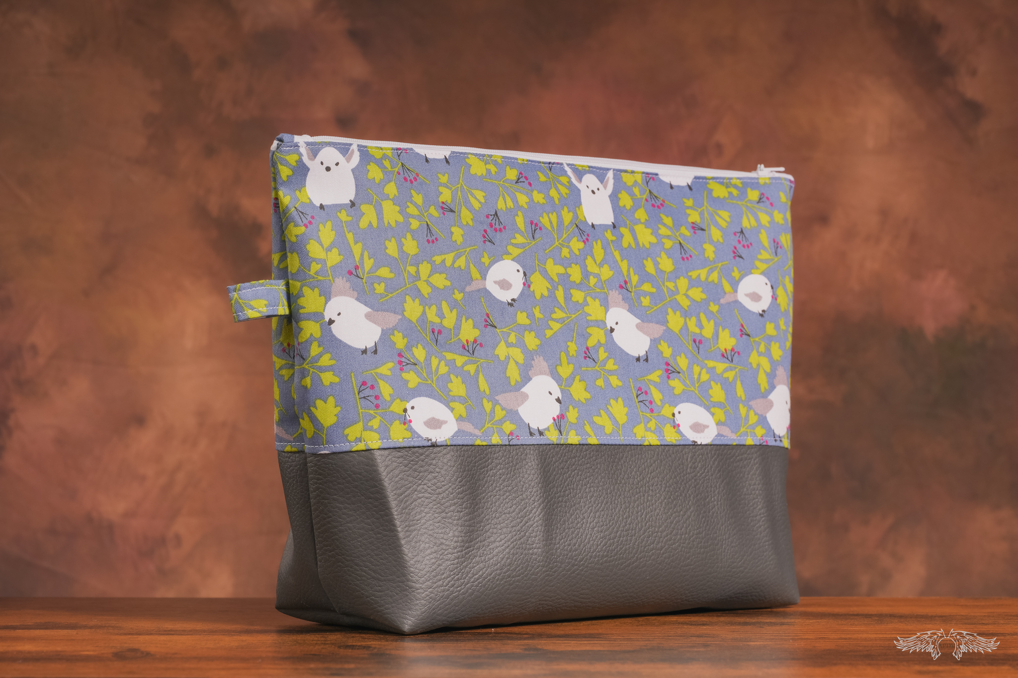 Trousse grand modèle motif "oiseaux"