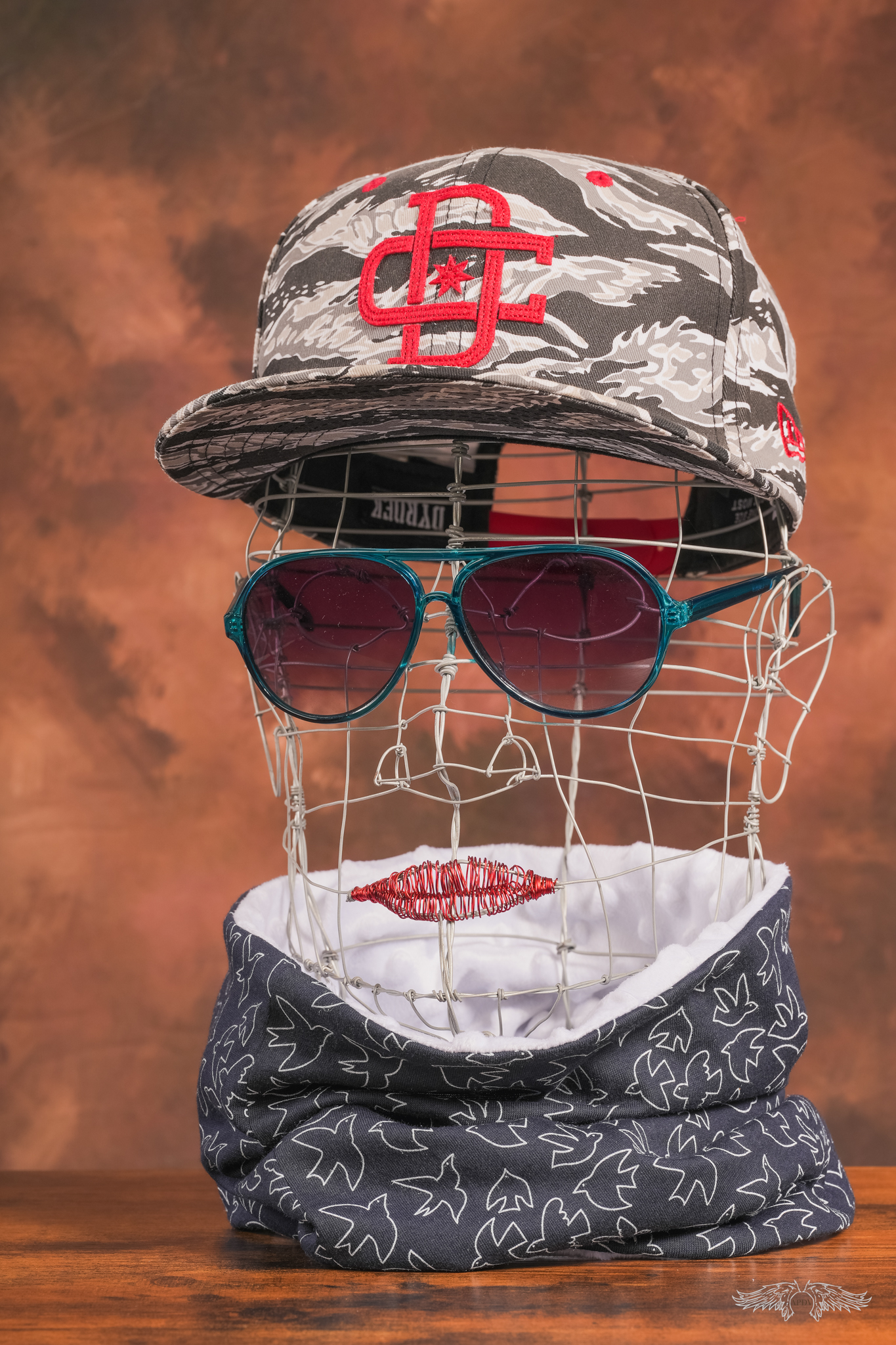 Snood femme motif "oiseaux"