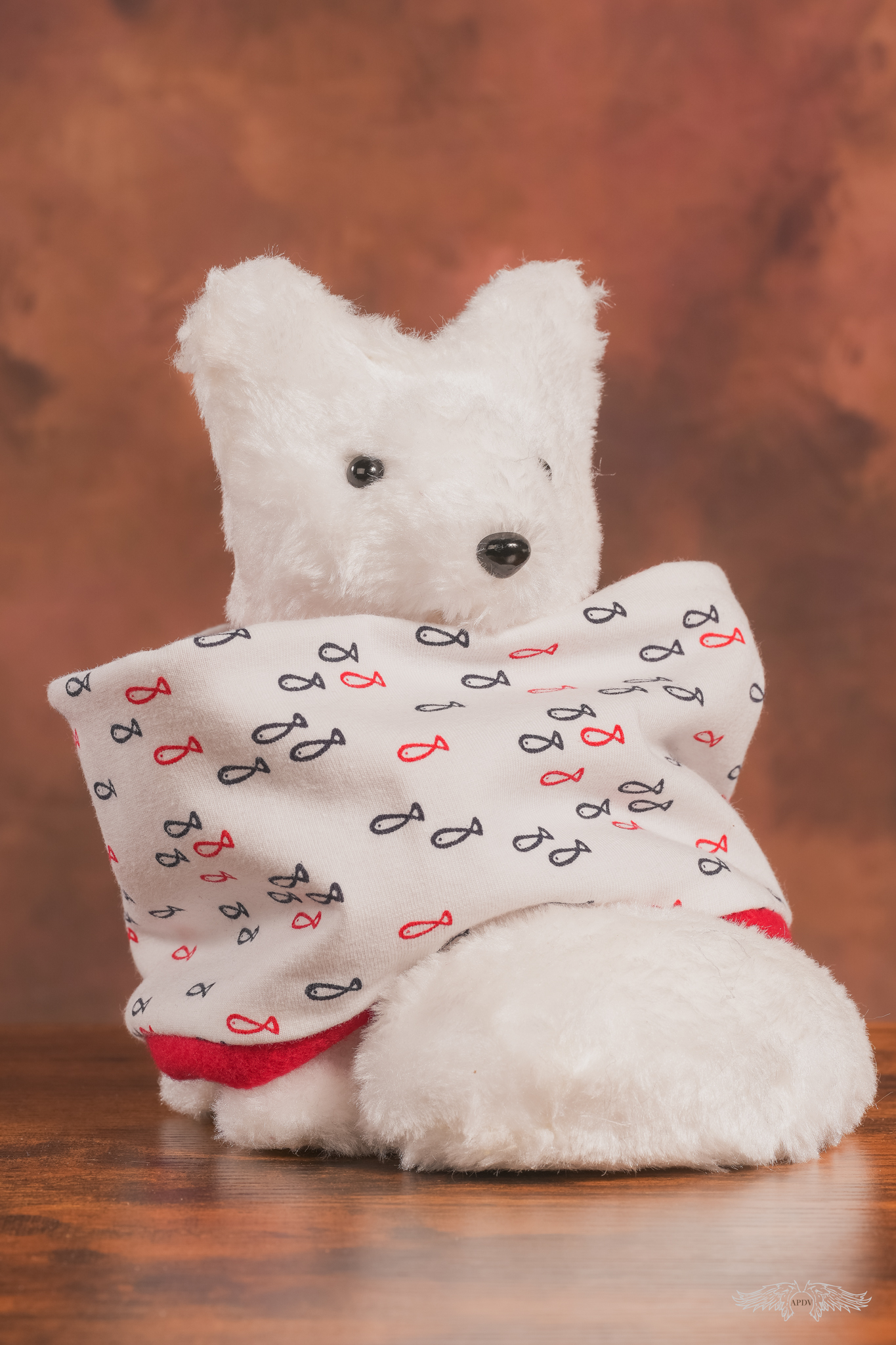 Snood bébé rouge motif "poissons"