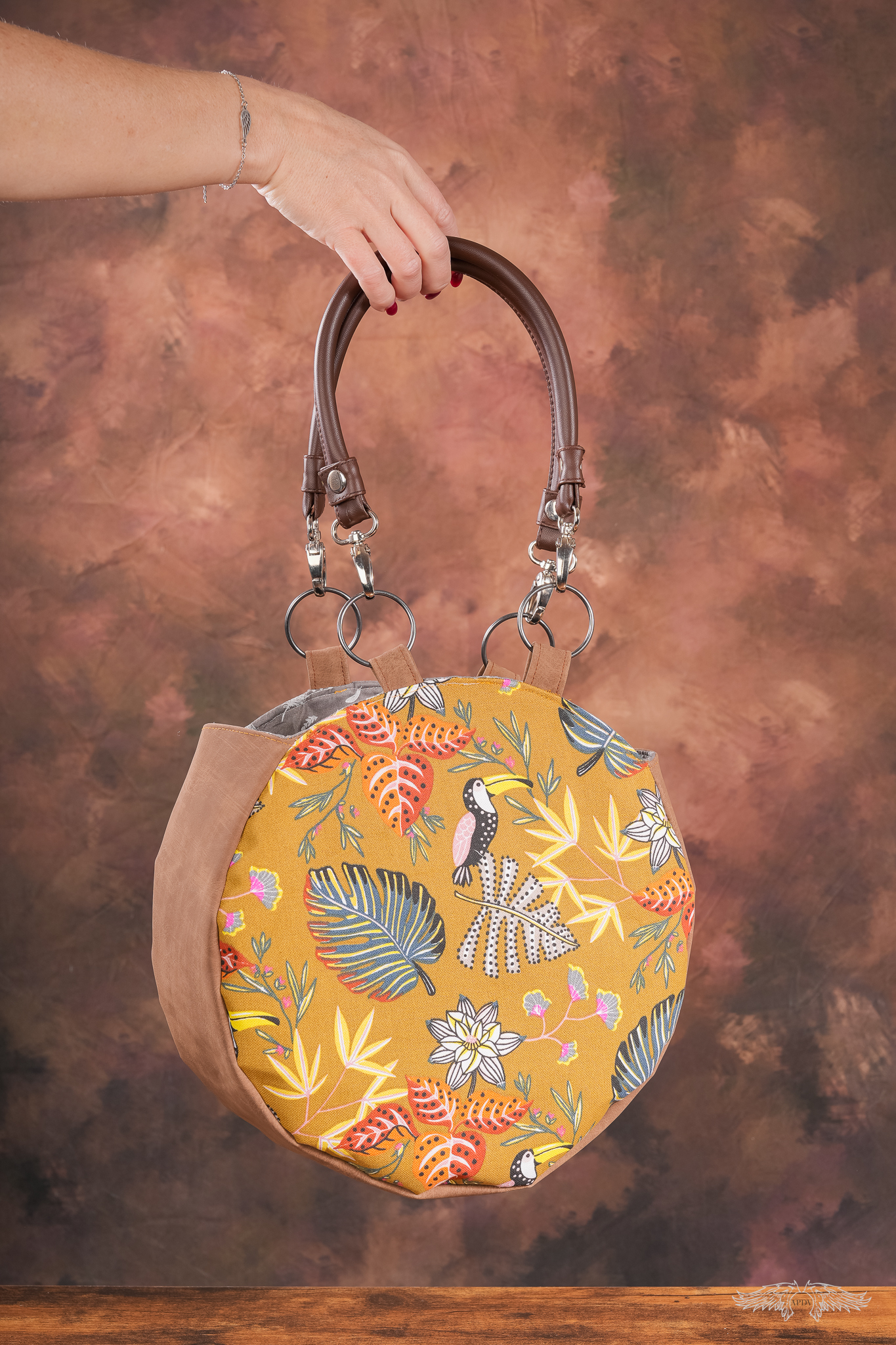 Sac à main rond "Jules"