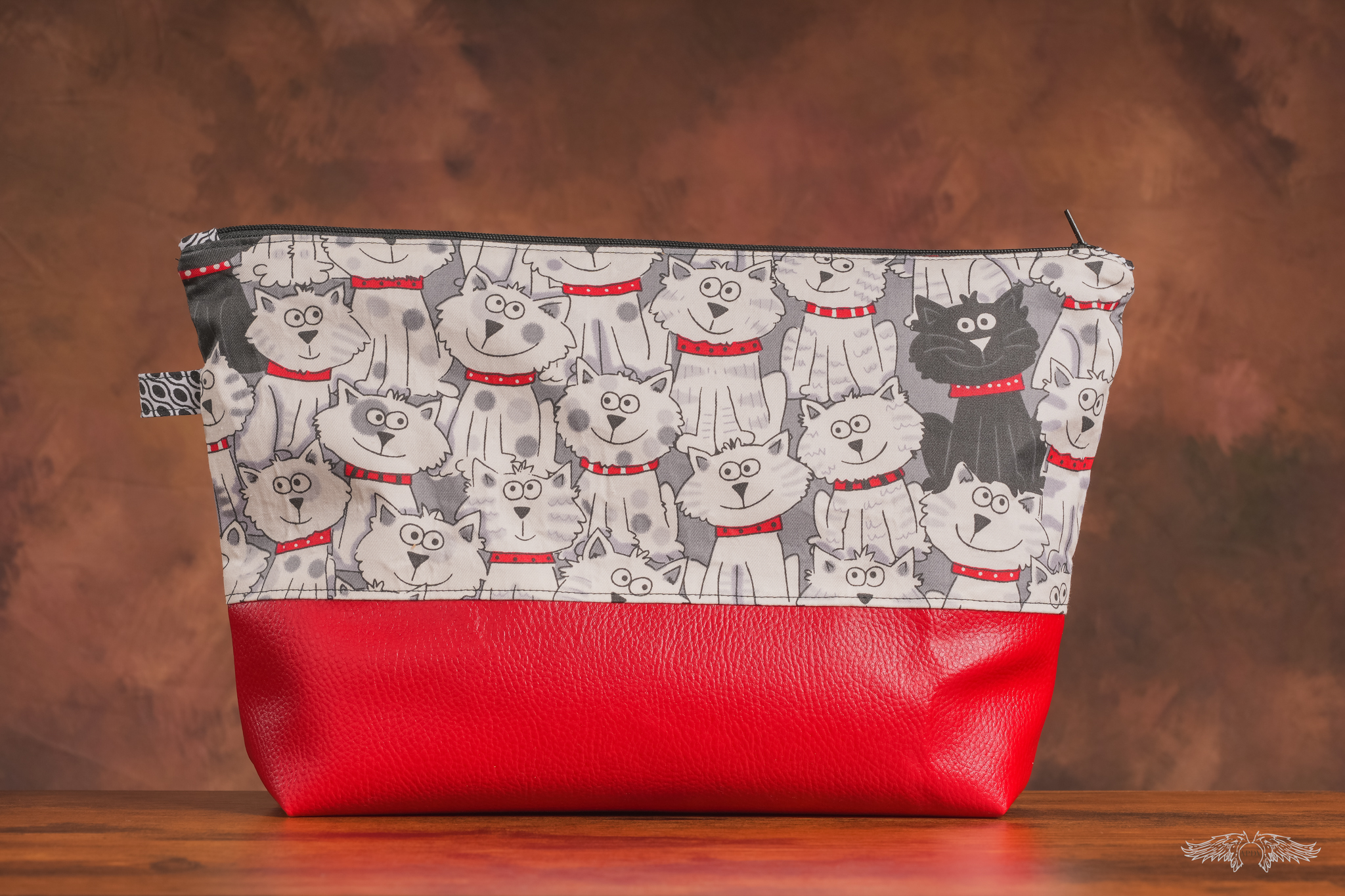 Trousse grand modèle motif " chiens"