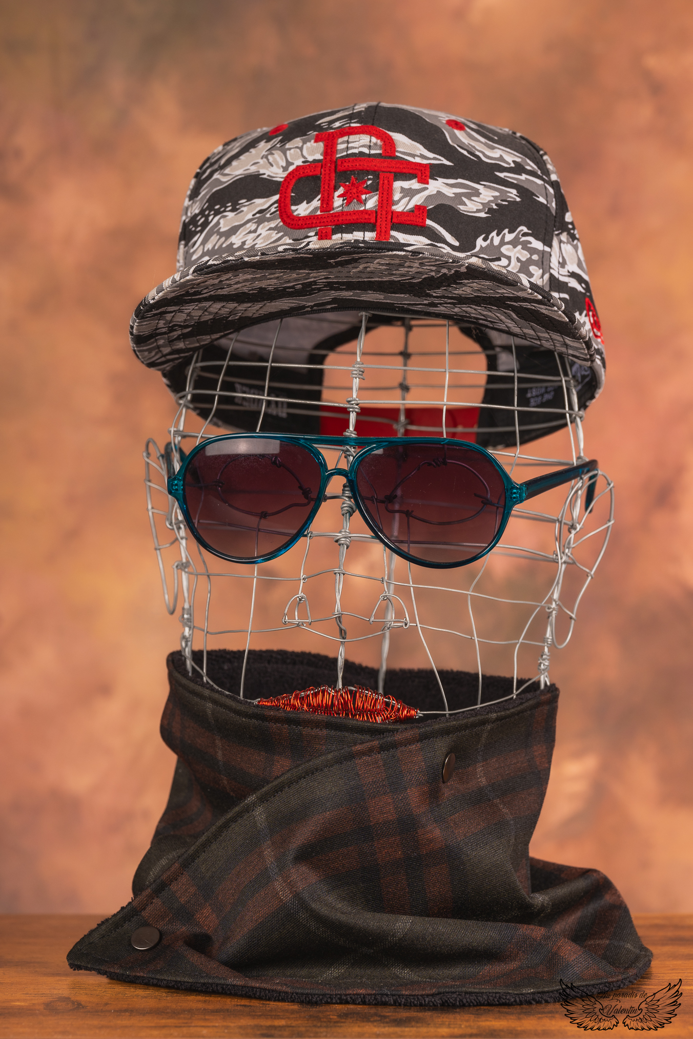 Snood homme à pressions motif écossais