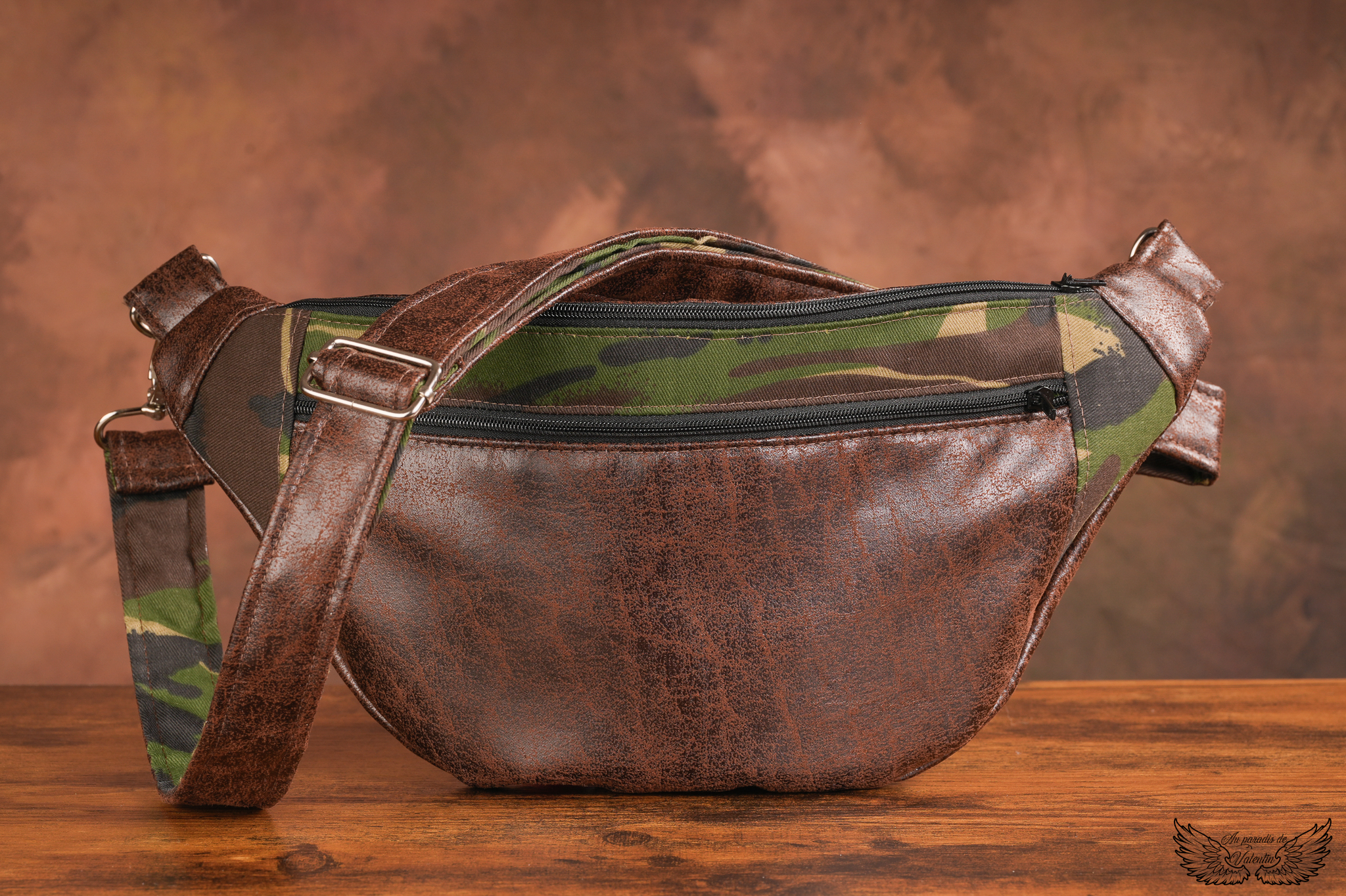 Sac banane mixte motif "camouflage"