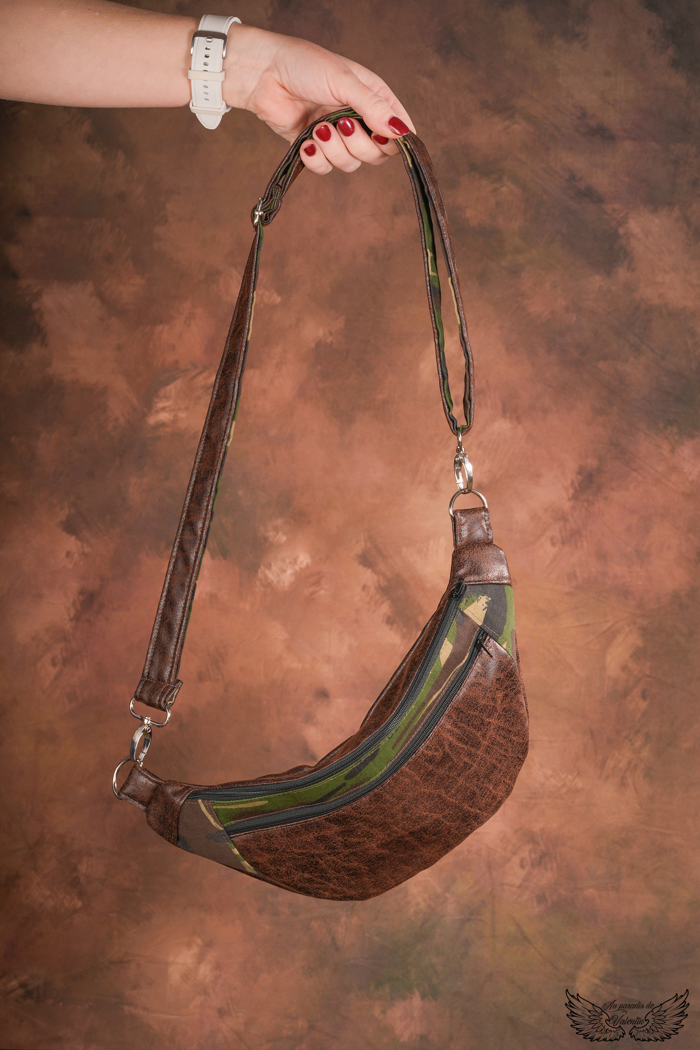 Sac banane mixte motif "camouflage"