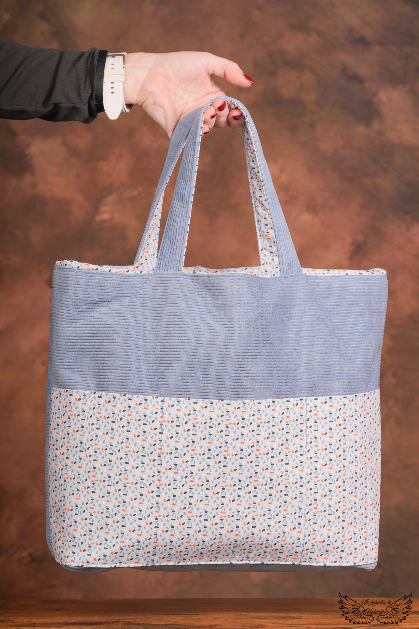 Sac cabas avec pochon Anaïs