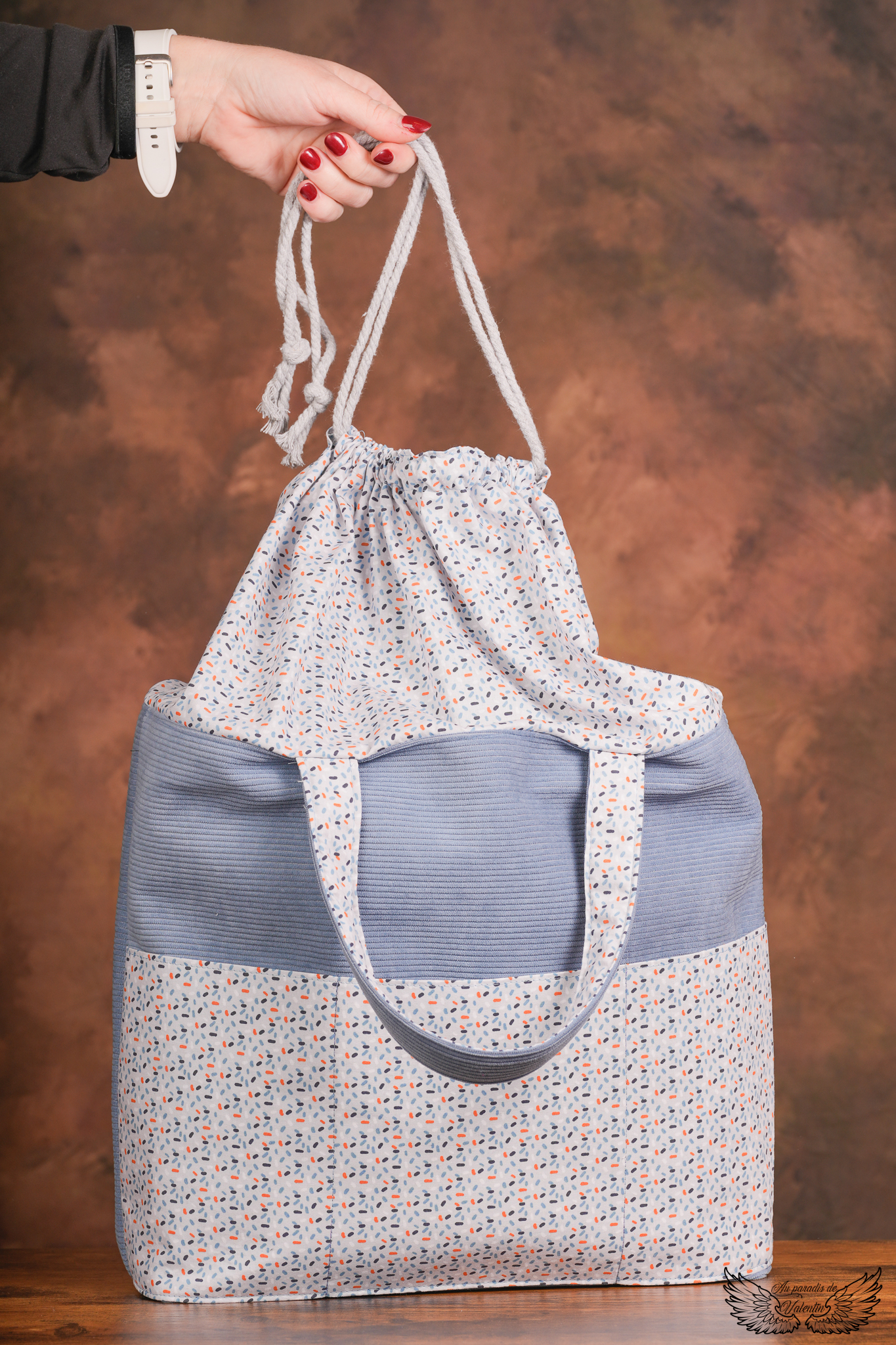 Sac cabas avec pochon Anaïs