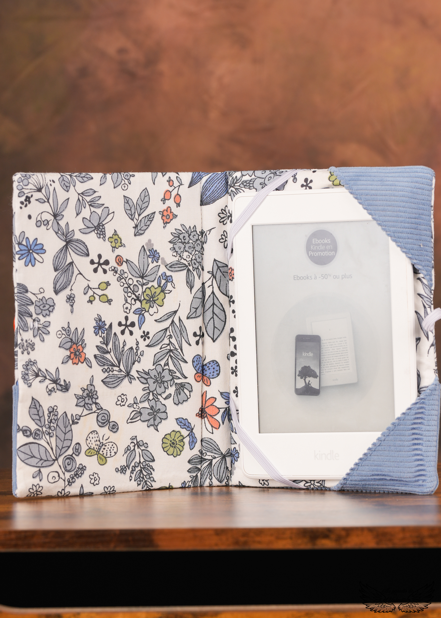 Étui à liseuse Printemps bleu