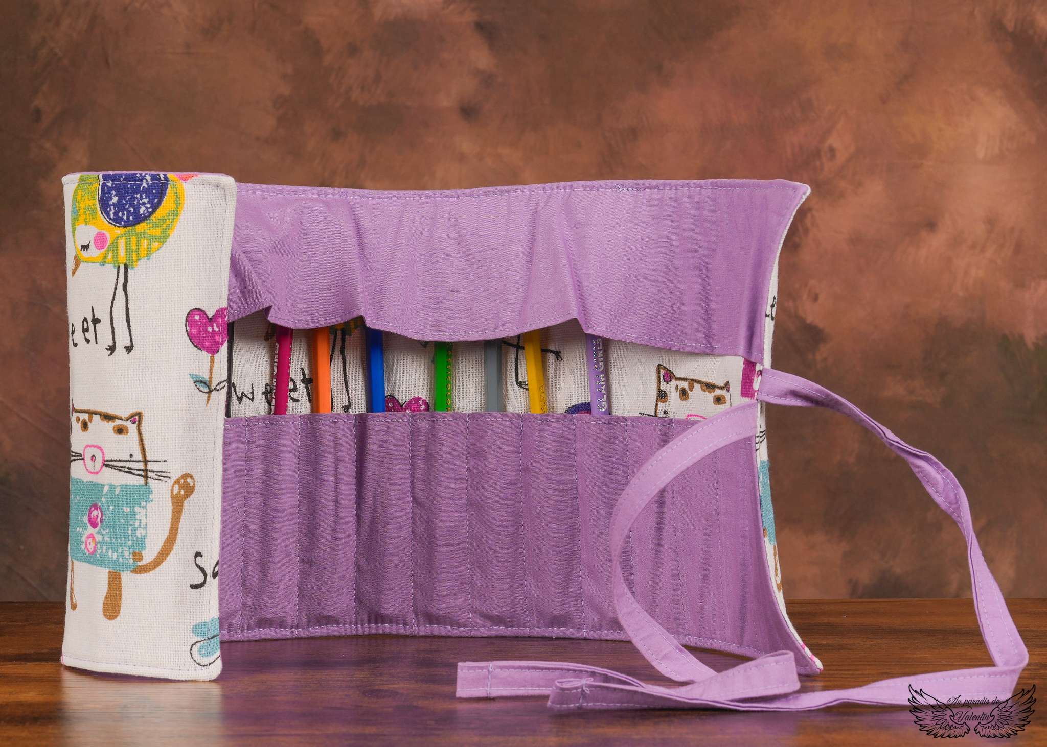 Trousse à rouler "dessins d'enfants"