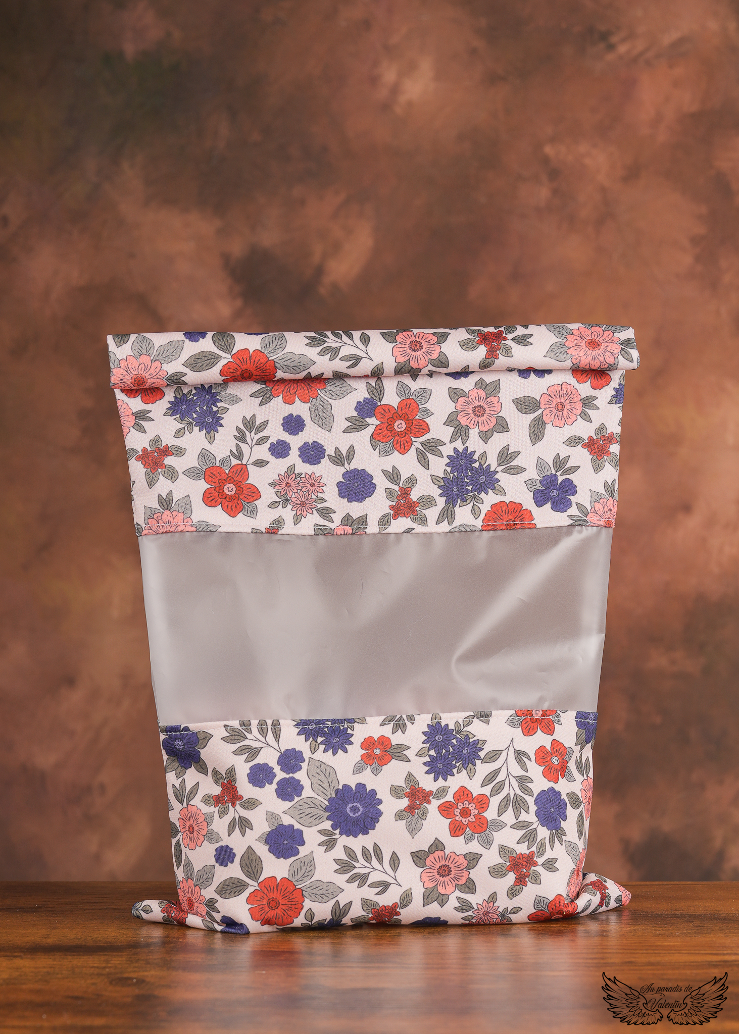 Sac à congélation grand modèle motif "fleurs"