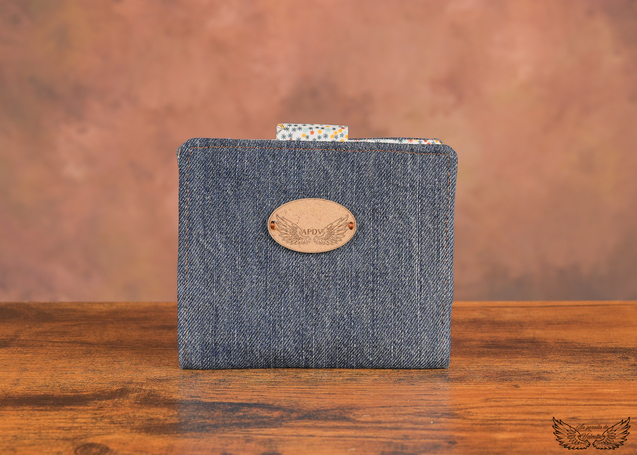 Portefeuille jean/liberty étoilé