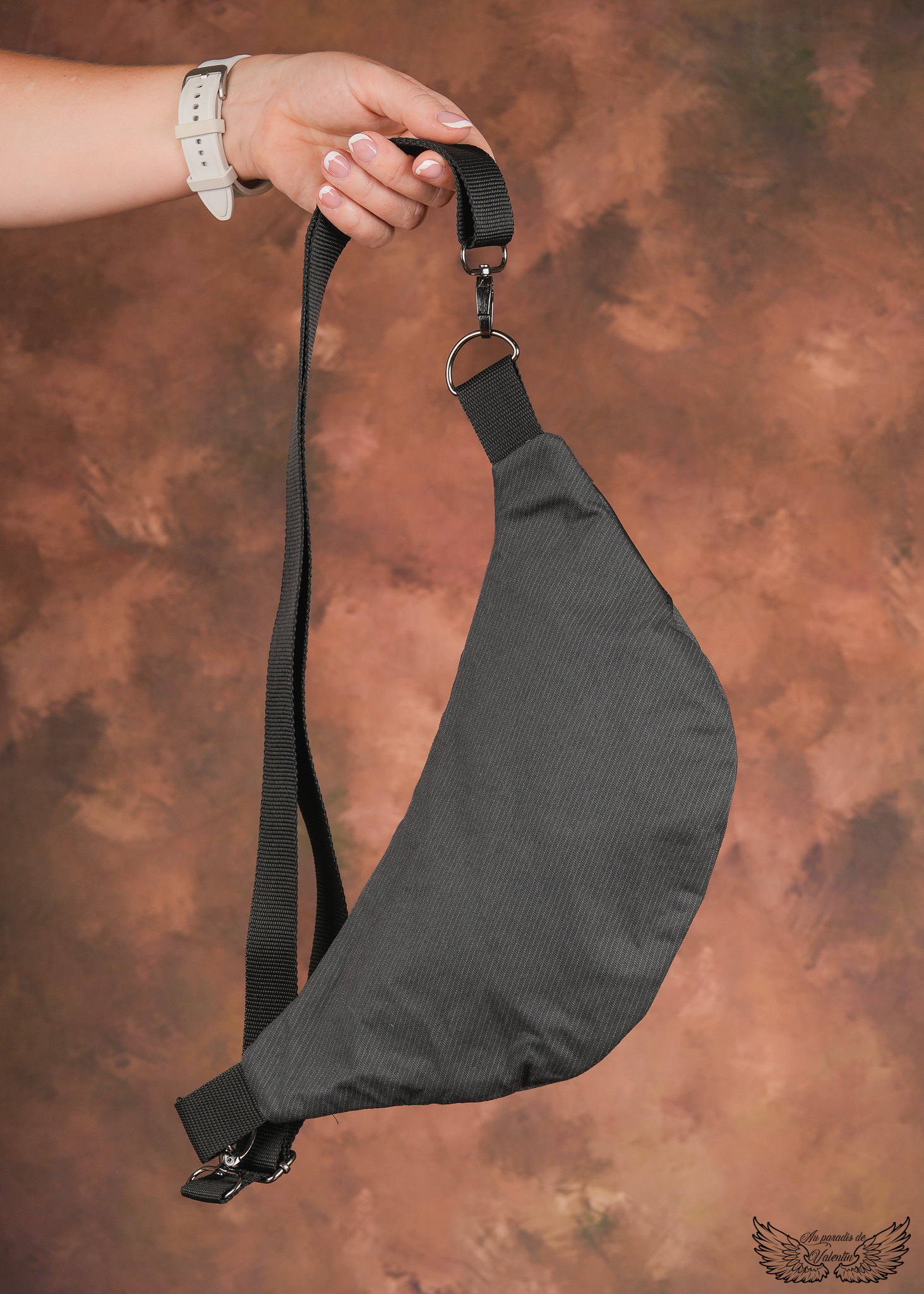 Sac banane homme all black