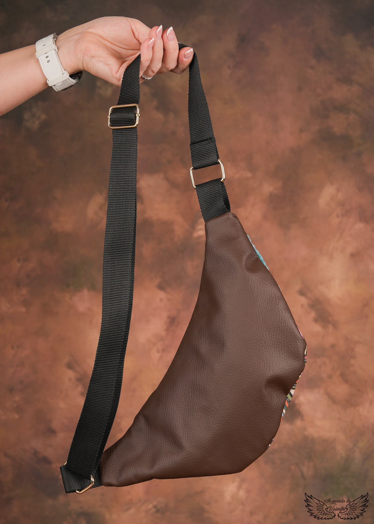 Sac banane jacquard triangles