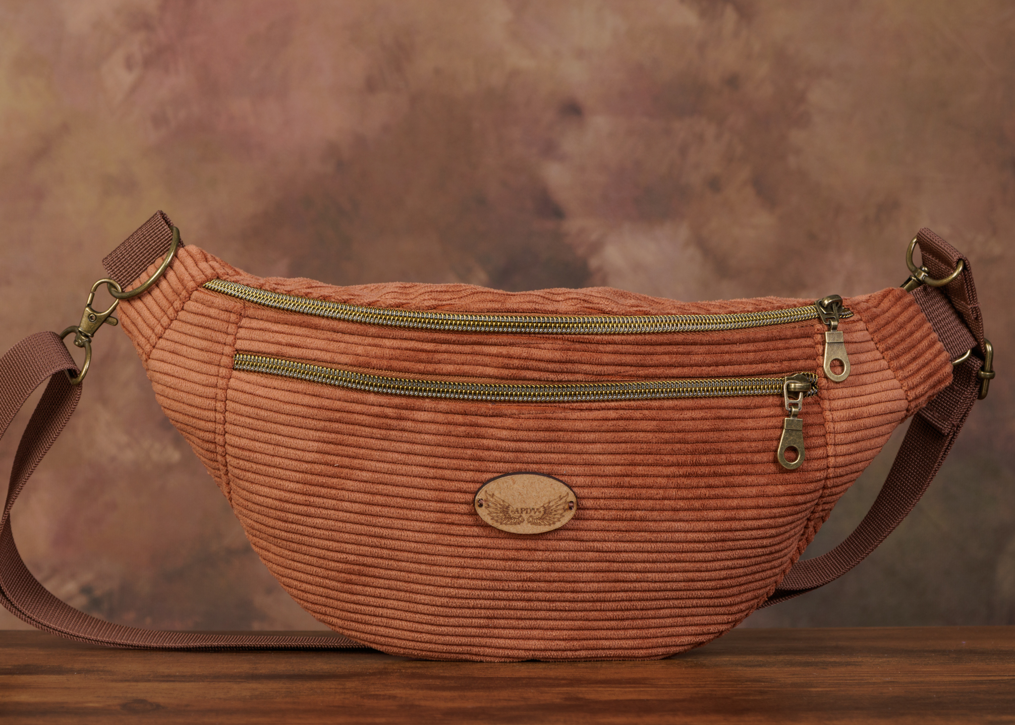 Sac banane velours orange