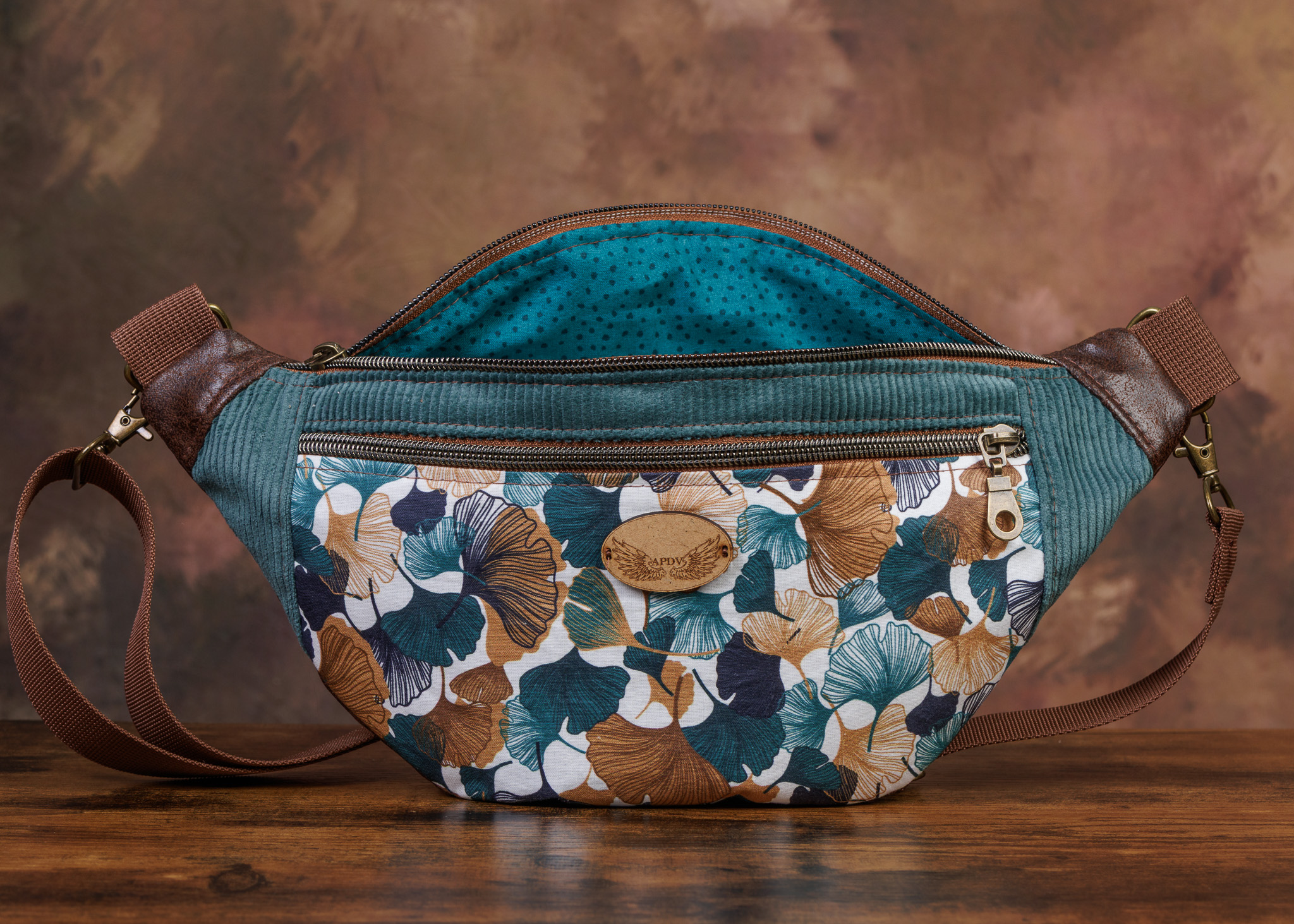 Sac banane Ginkgo bleu/vert
