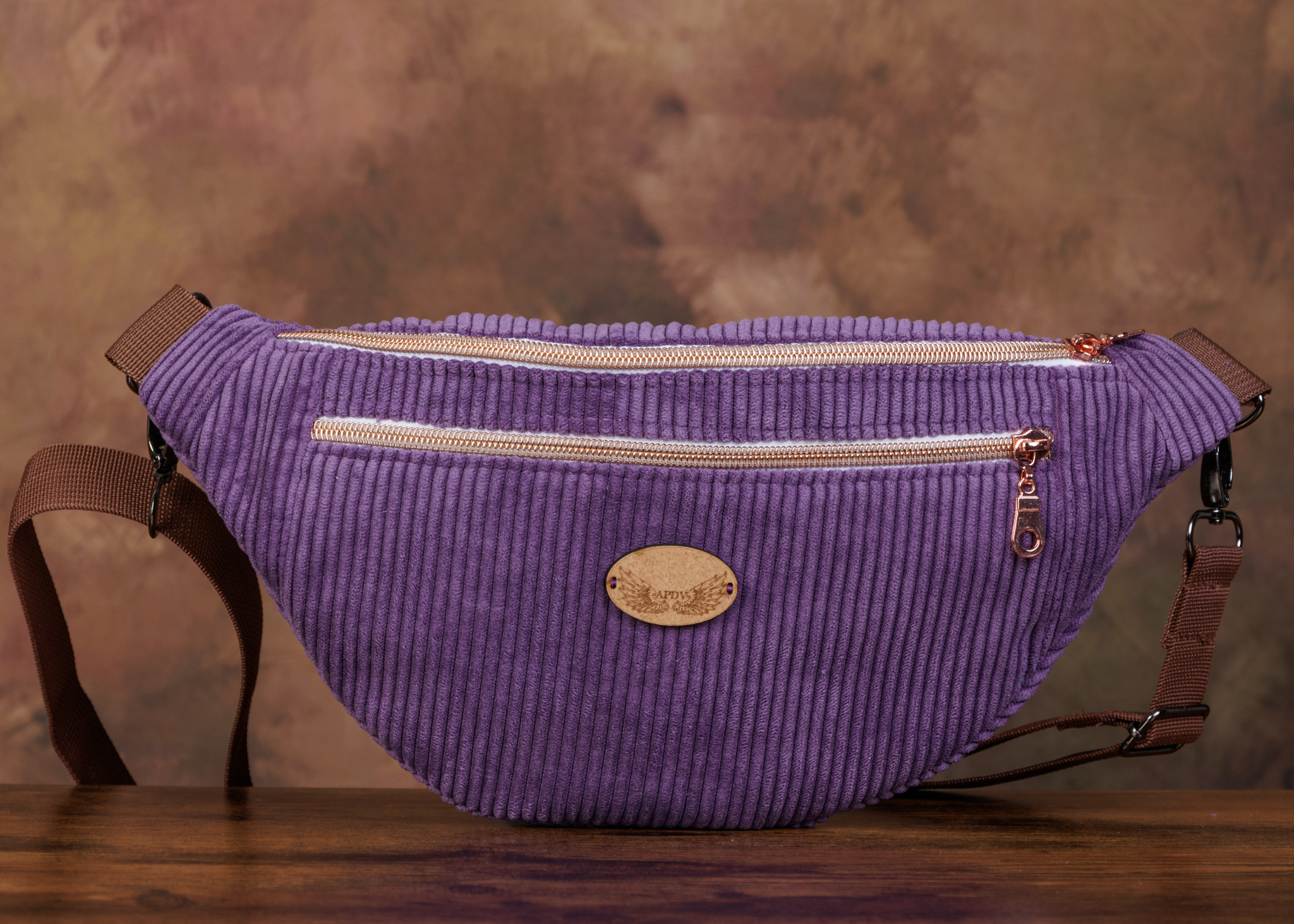 Sac banane velours violet