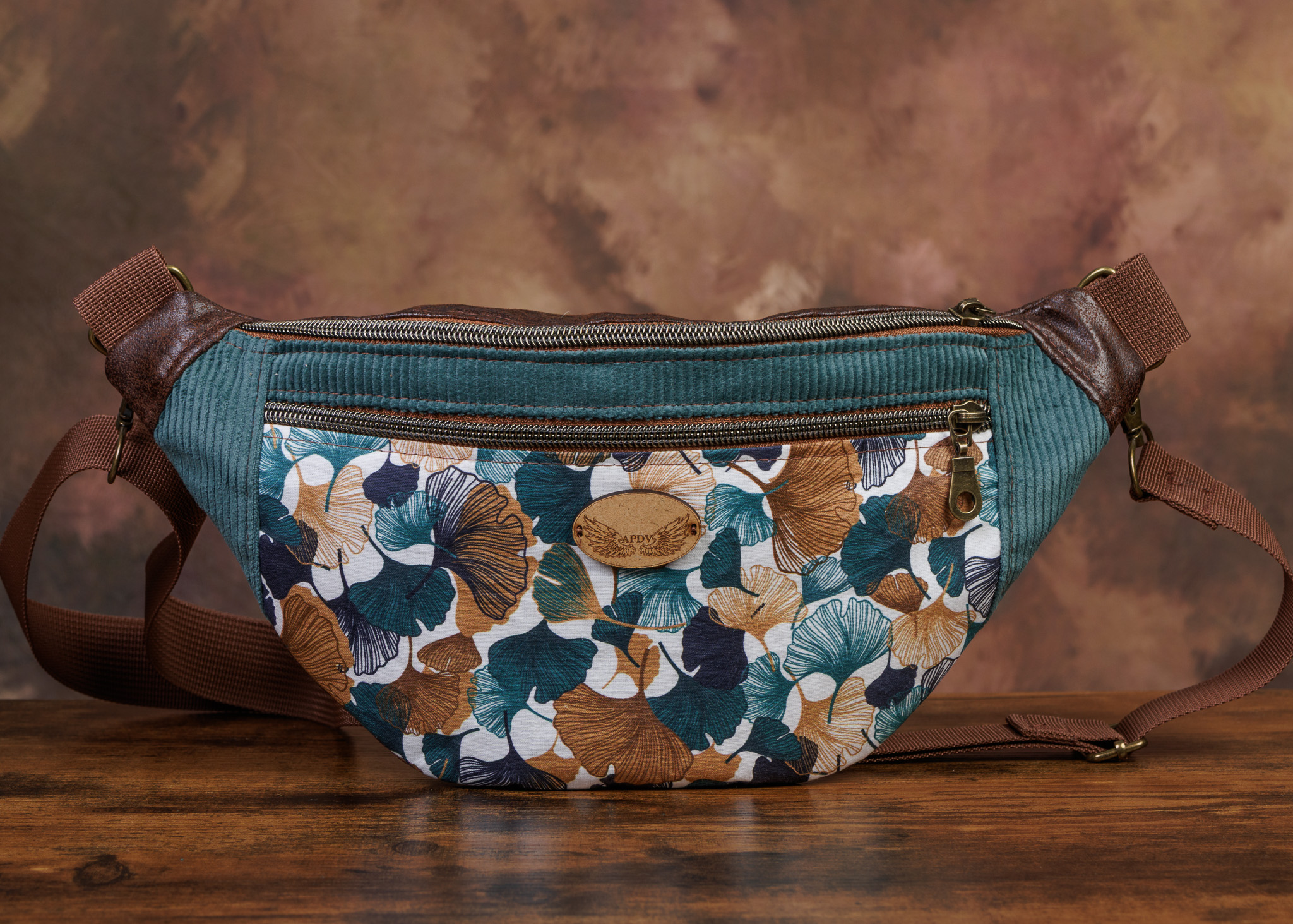 Sac banane Ginkgo bleu/vert