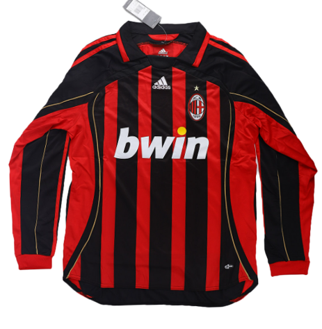 Men's adidas A.C Milan Long Sleeve Home Jersey 06/07 