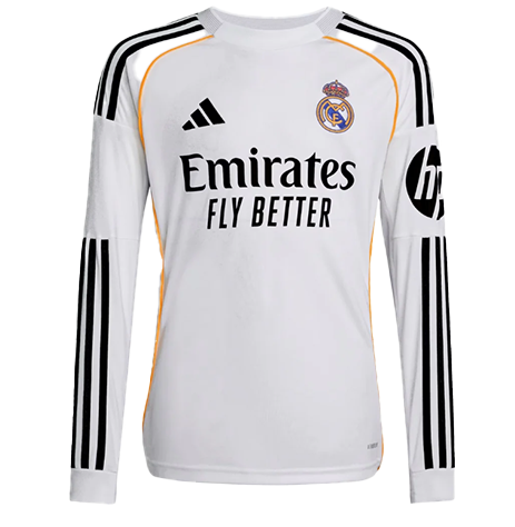 Real Madrid adidas Home kit 25/26 Long Sleeve, Vini Jr.- (Size M)
