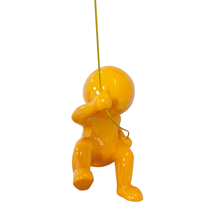 Boneco escalador - Cerâmica laranja