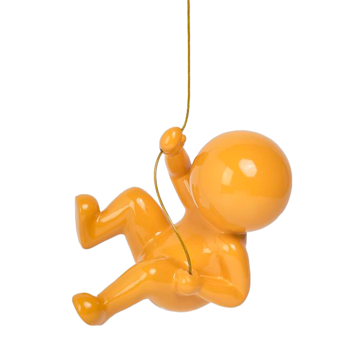 Boneco escalador - Cerâmica laranja