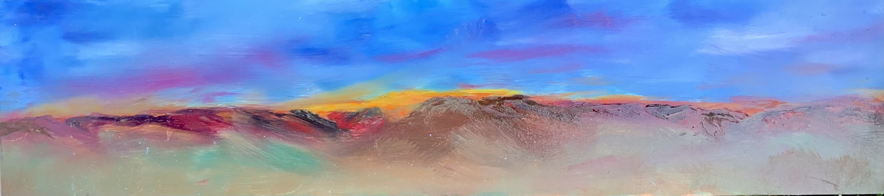 Distant dreams. Oil on board. 90 x 20cm