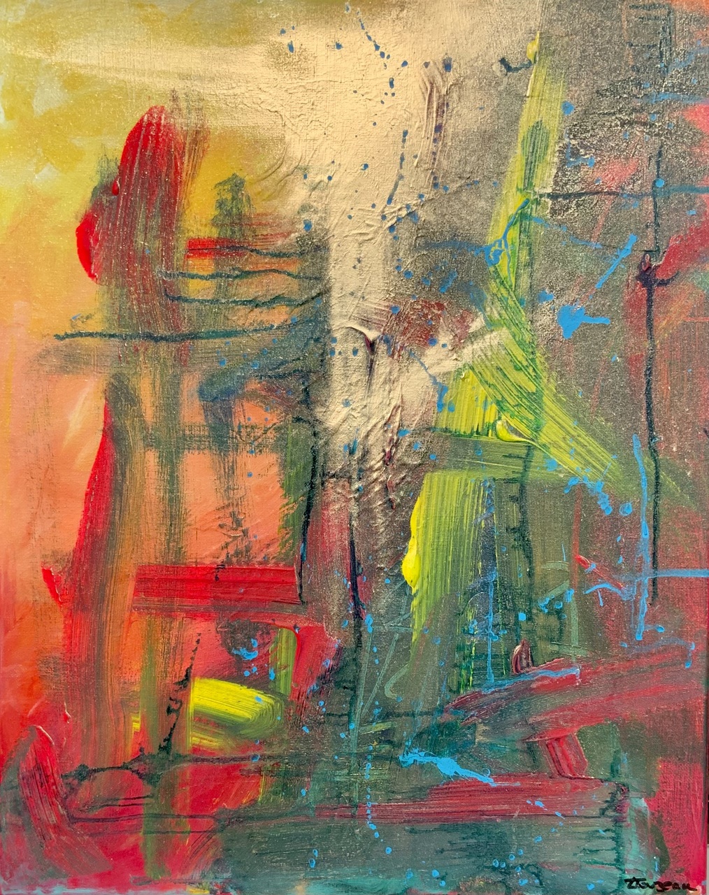 Love in heat. Acrylic on canvas. 50 x 40cm