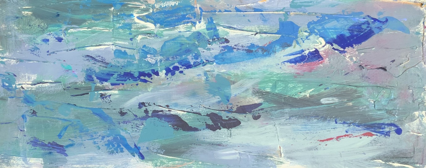 Waves. Acrylic on board. 47 x 20 cm