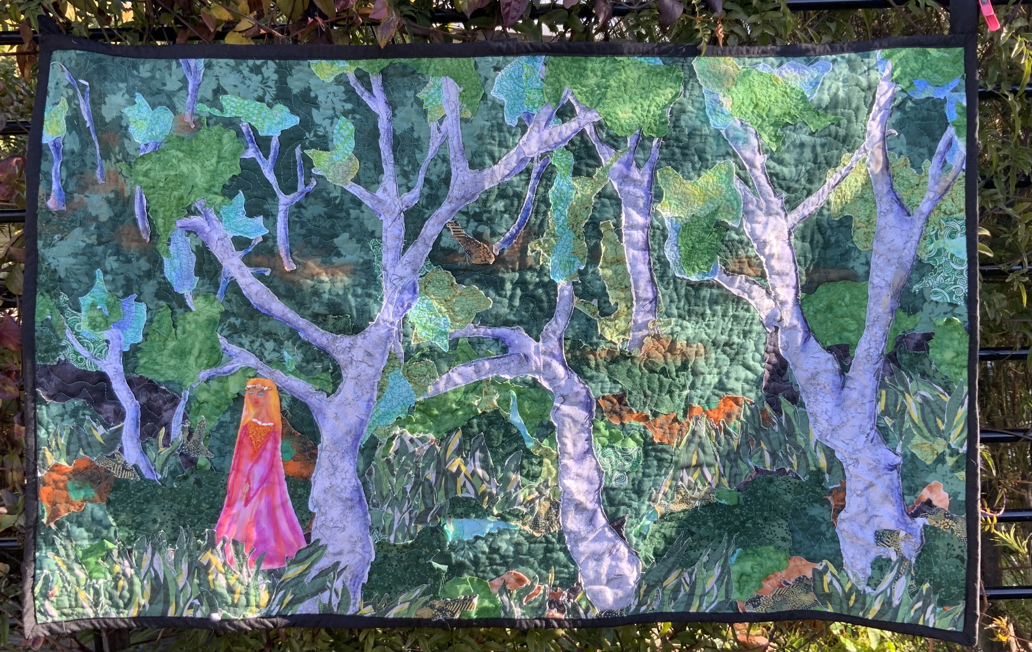 Forest art quilt