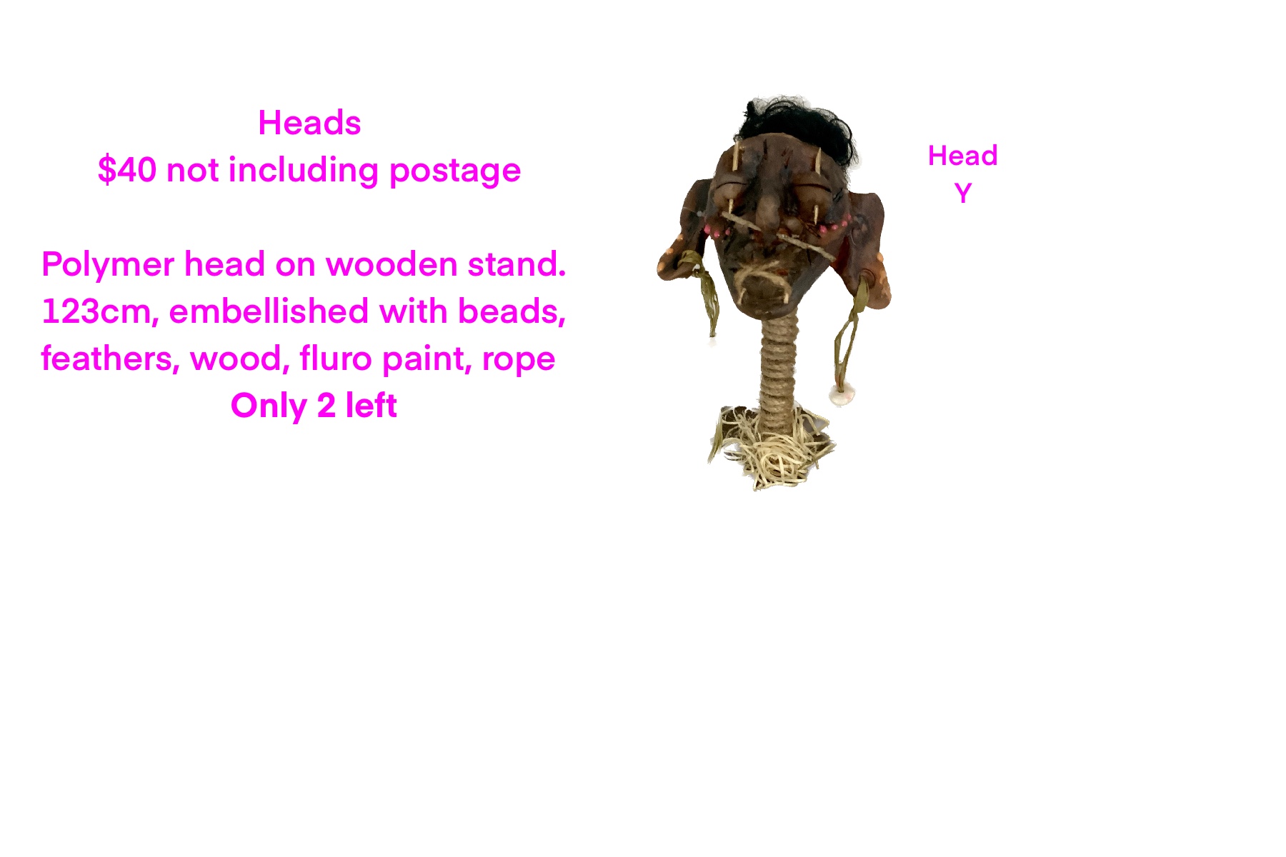 Polymer Head on Wooden Stand