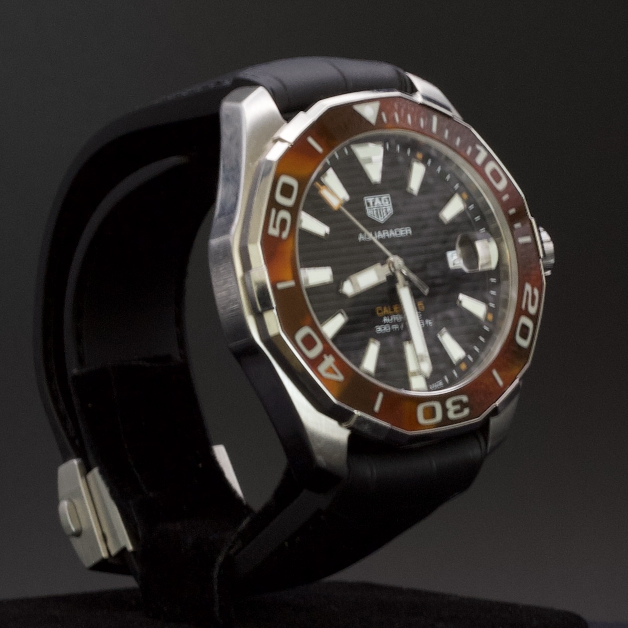 Tag Heuer Aquaracer 300M Calibre 5 Automatic Tortoise Shell Effect Ref# WAY201N.FT6177 (SOLD)