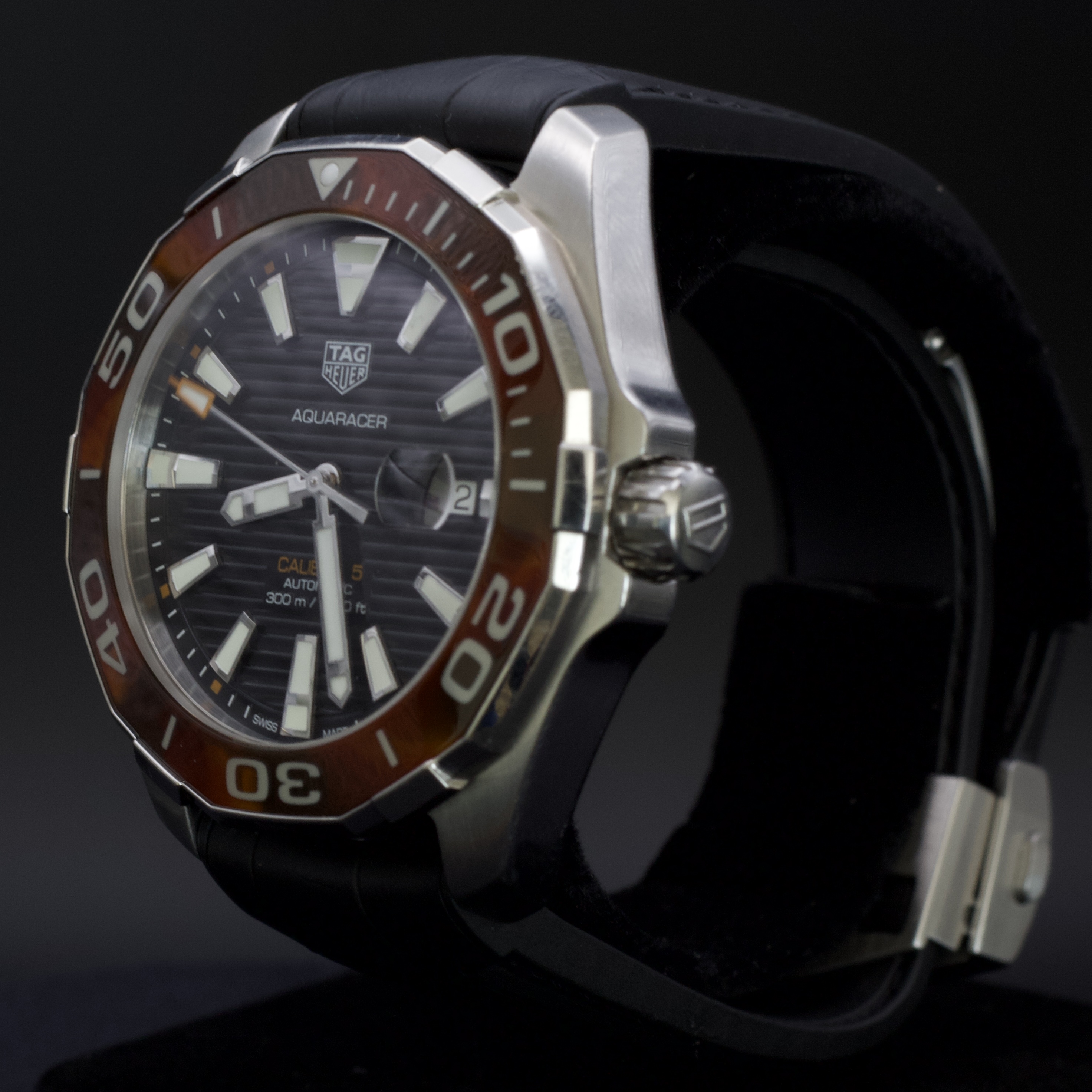 Tag Heuer Aquaracer 300M Calibre 5 Automatic Tortoise Shell Effect Ref# WAY201N.FT6177 (SOLD)