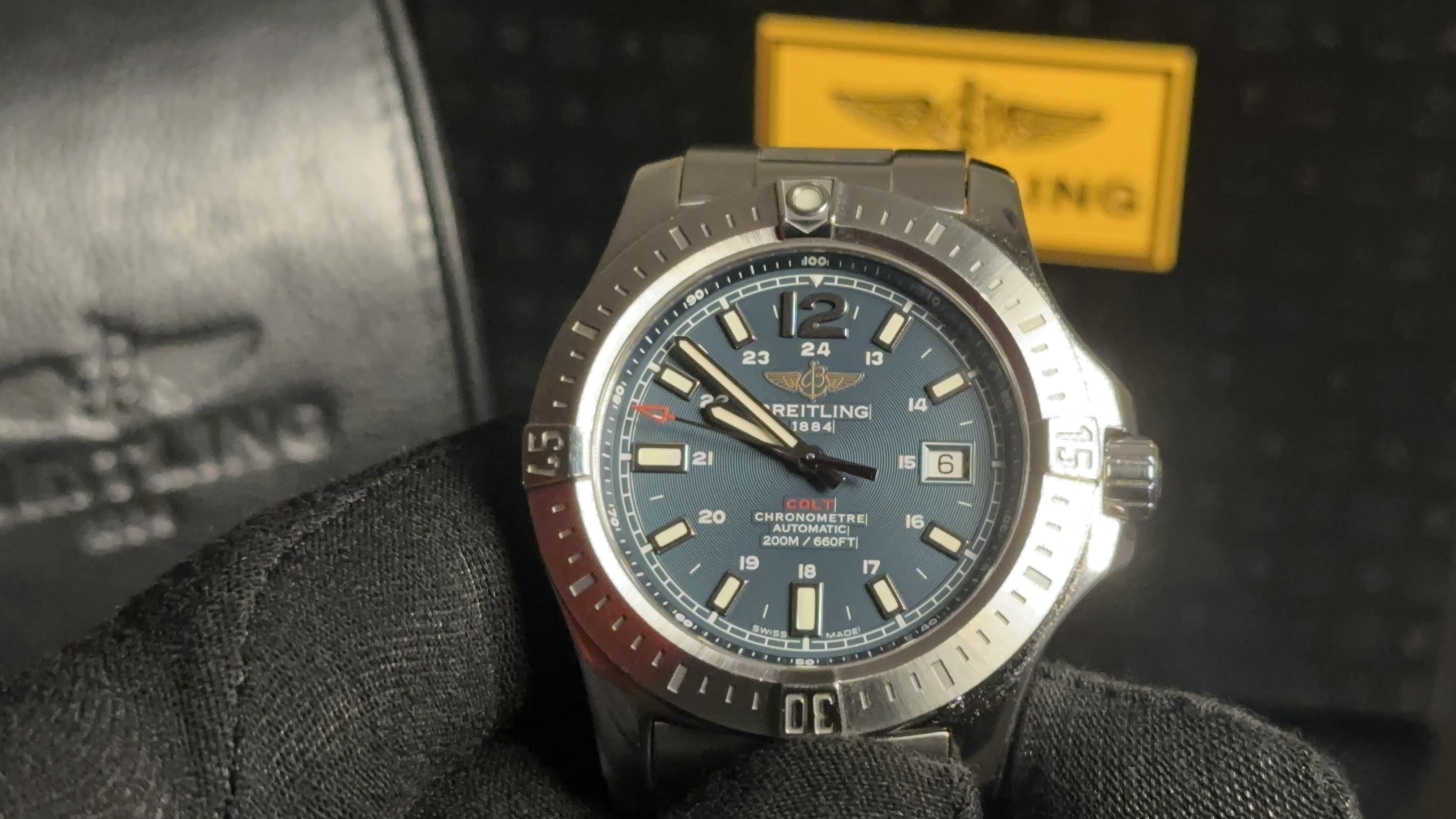 Breitling Colt Automatic 44 Blue Dial – Full Set