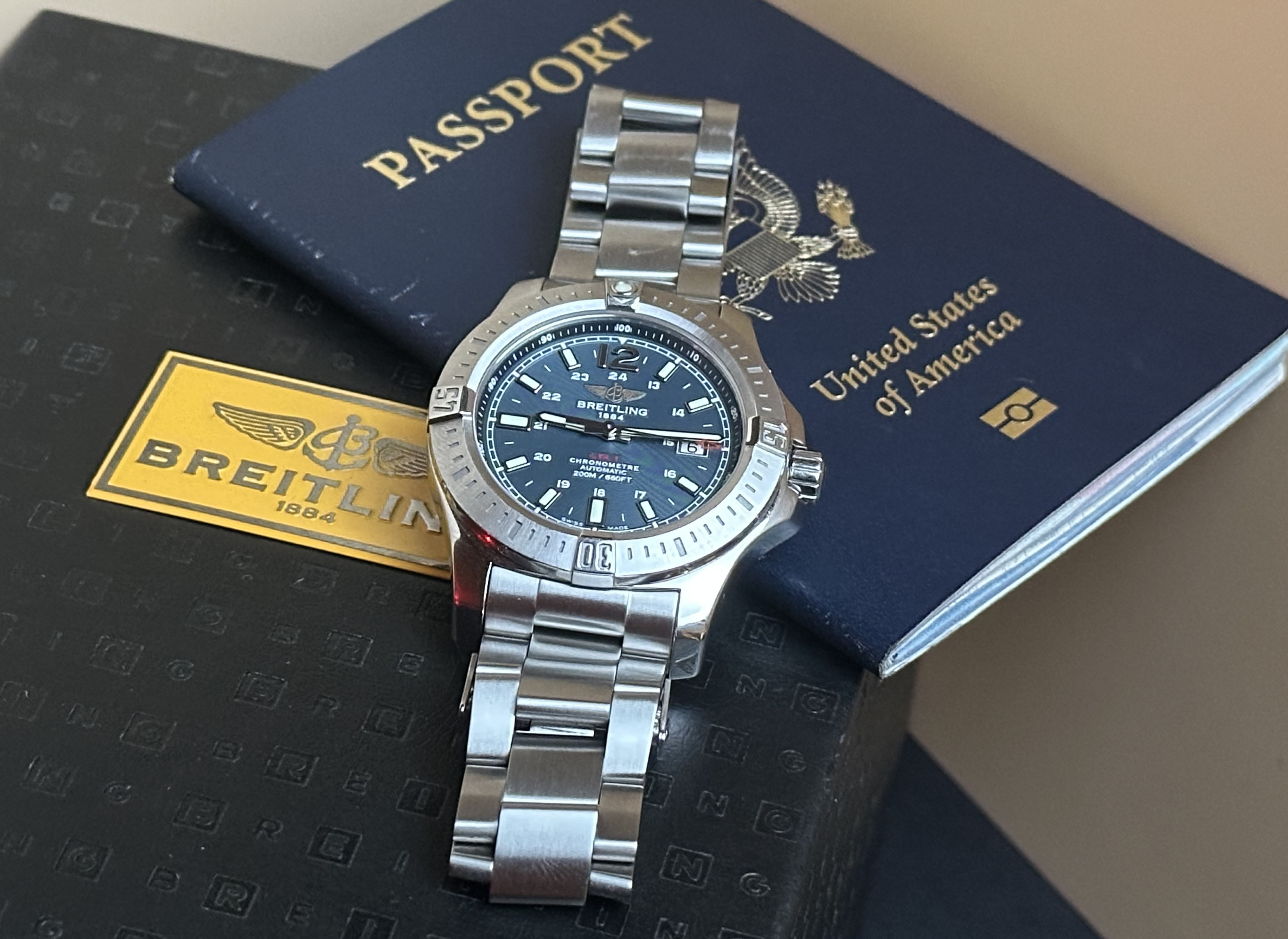 Breitling Colt Automatic 44 Blue Dial – Full Set