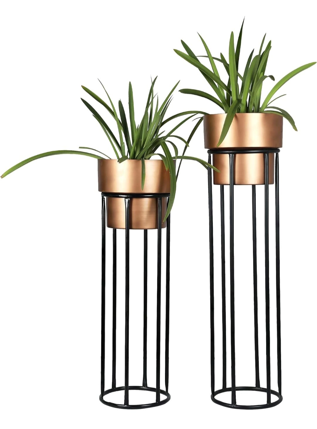 Copper planter with stand (Set of 2)