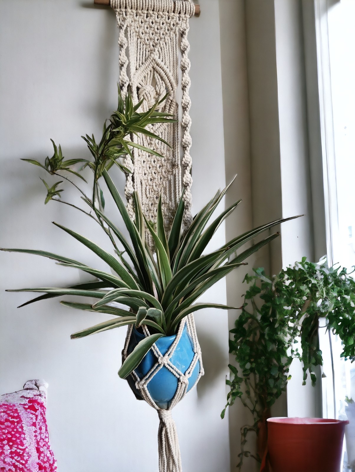 Macrame pot holder