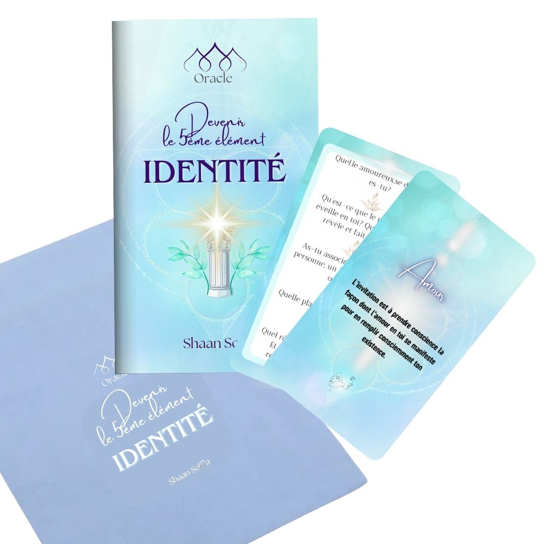 L'oracle IDENTITE, avec sa pochette en tissu