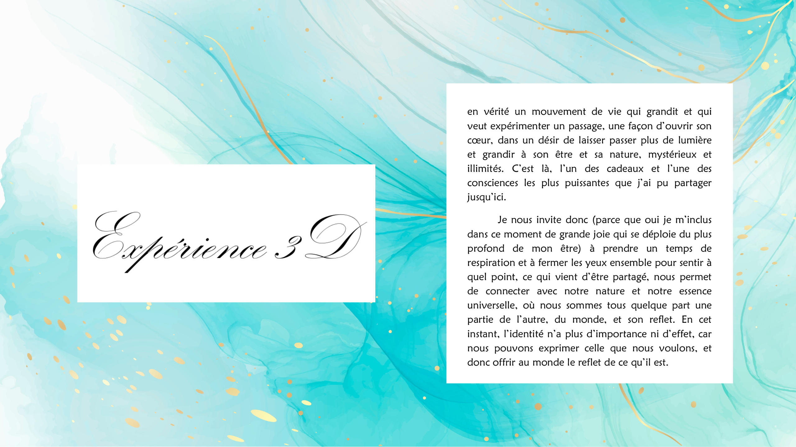 Le Livre IDENTITE, La conscience du retour à l'origin'all