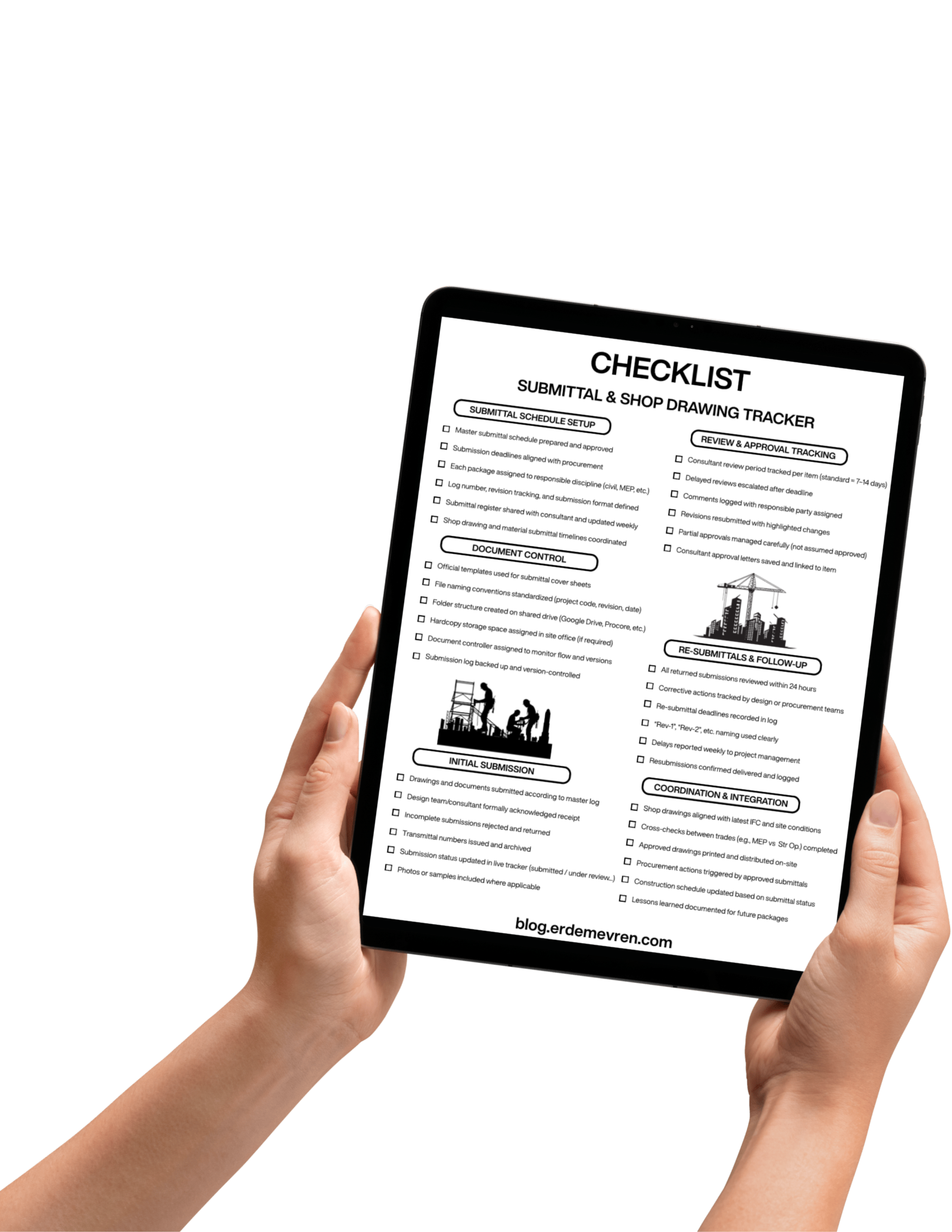 Checklist - Submittal & Shop Drawing Tracker