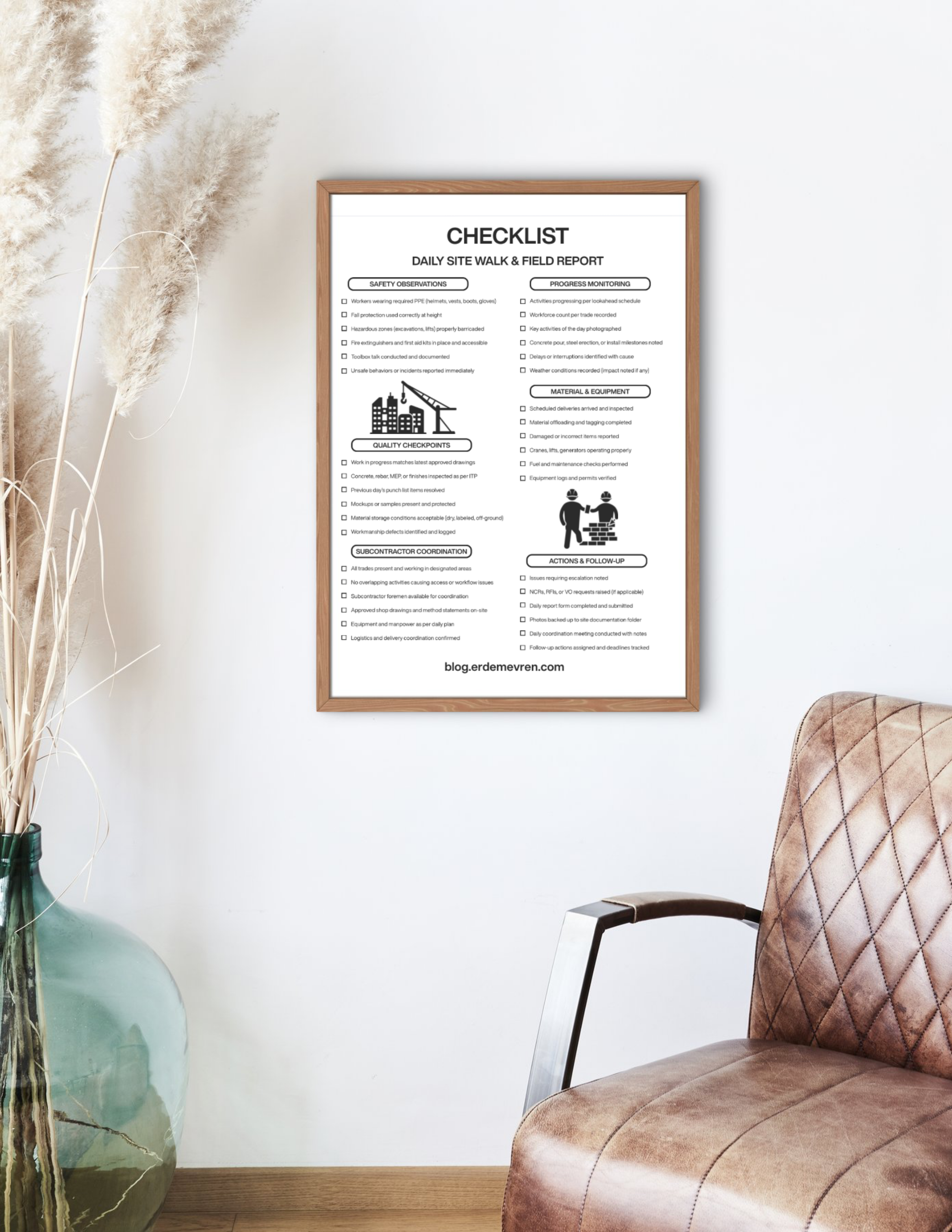 Checklist - Daily Site Walk & Field Report