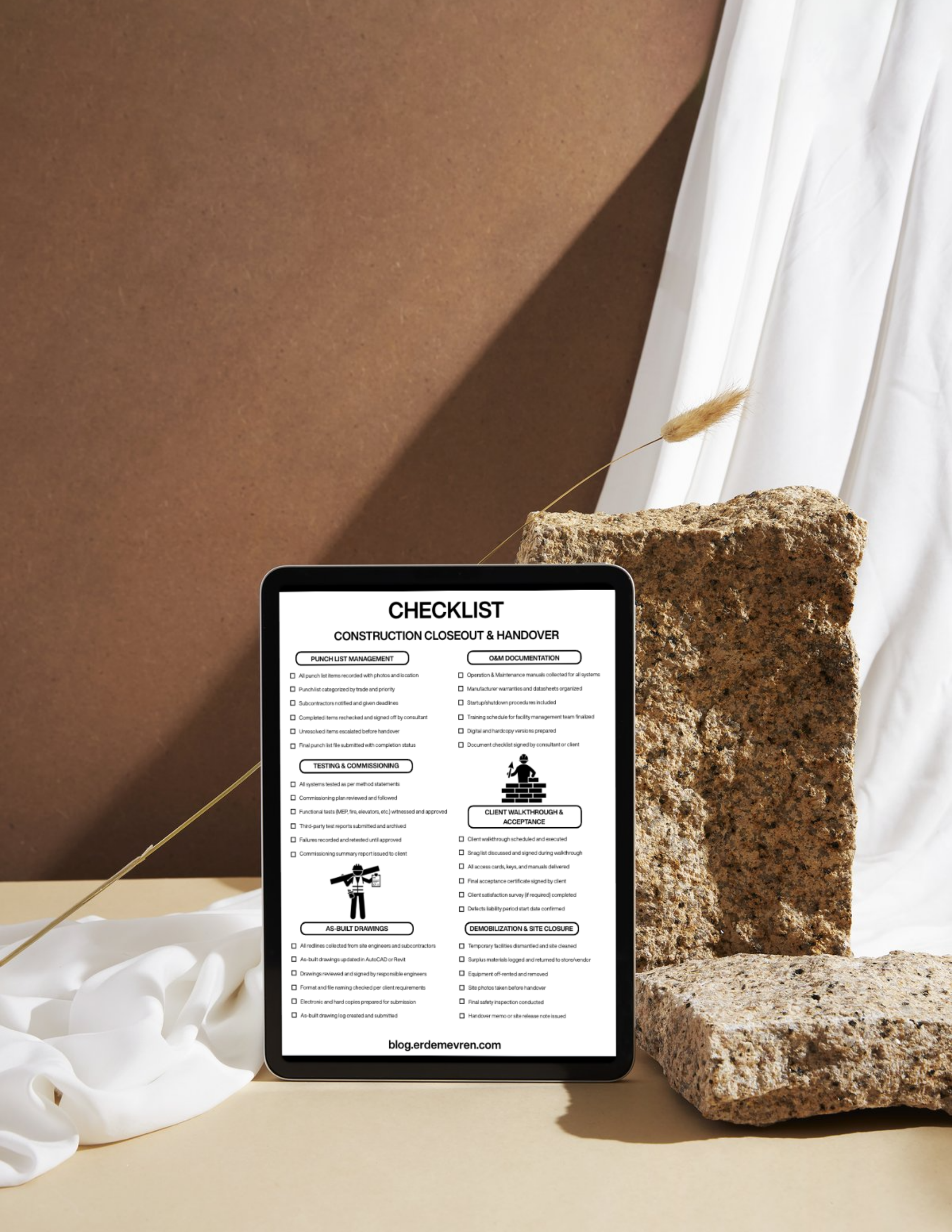 Checklist – Construction Closeout & Handover