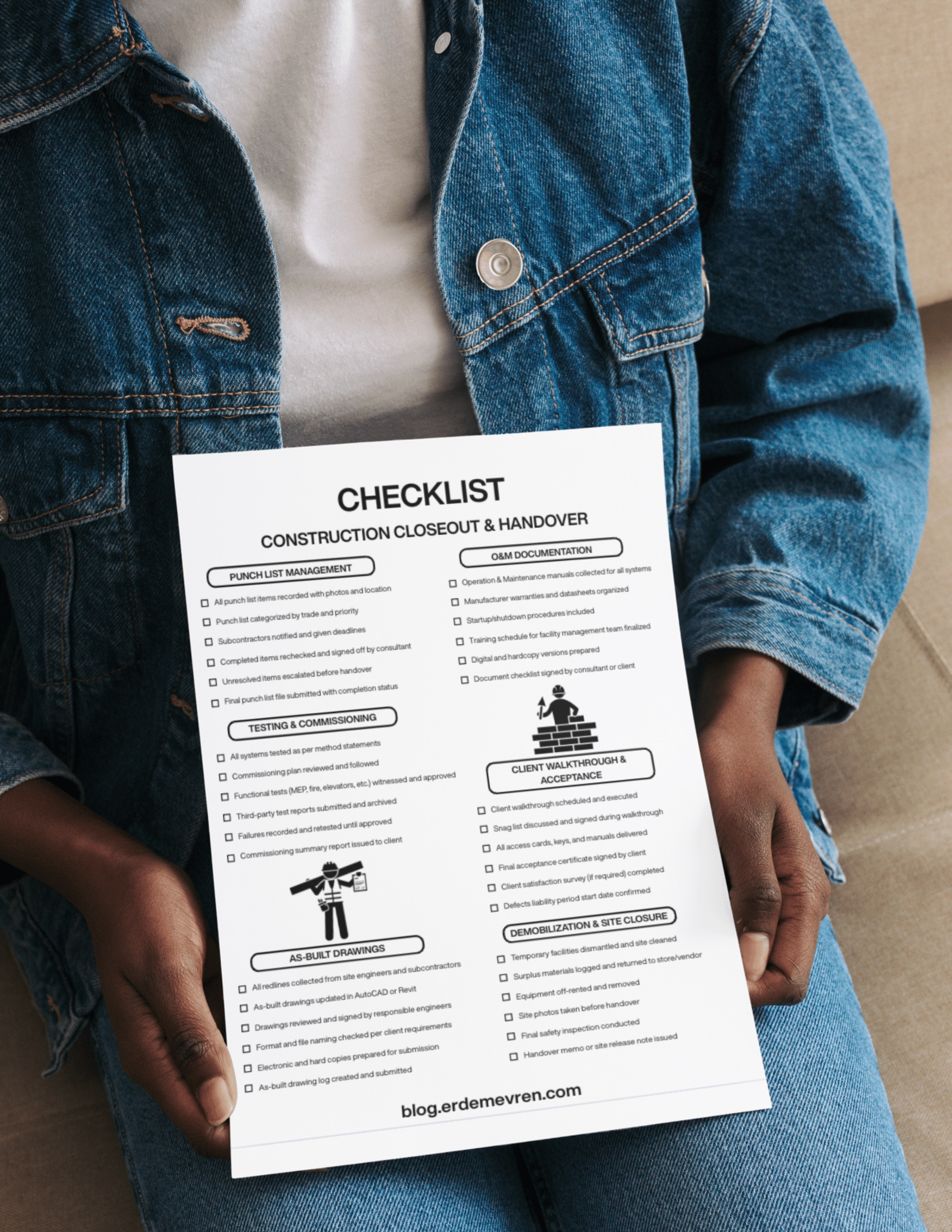 Checklist – Construction Closeout & Handover