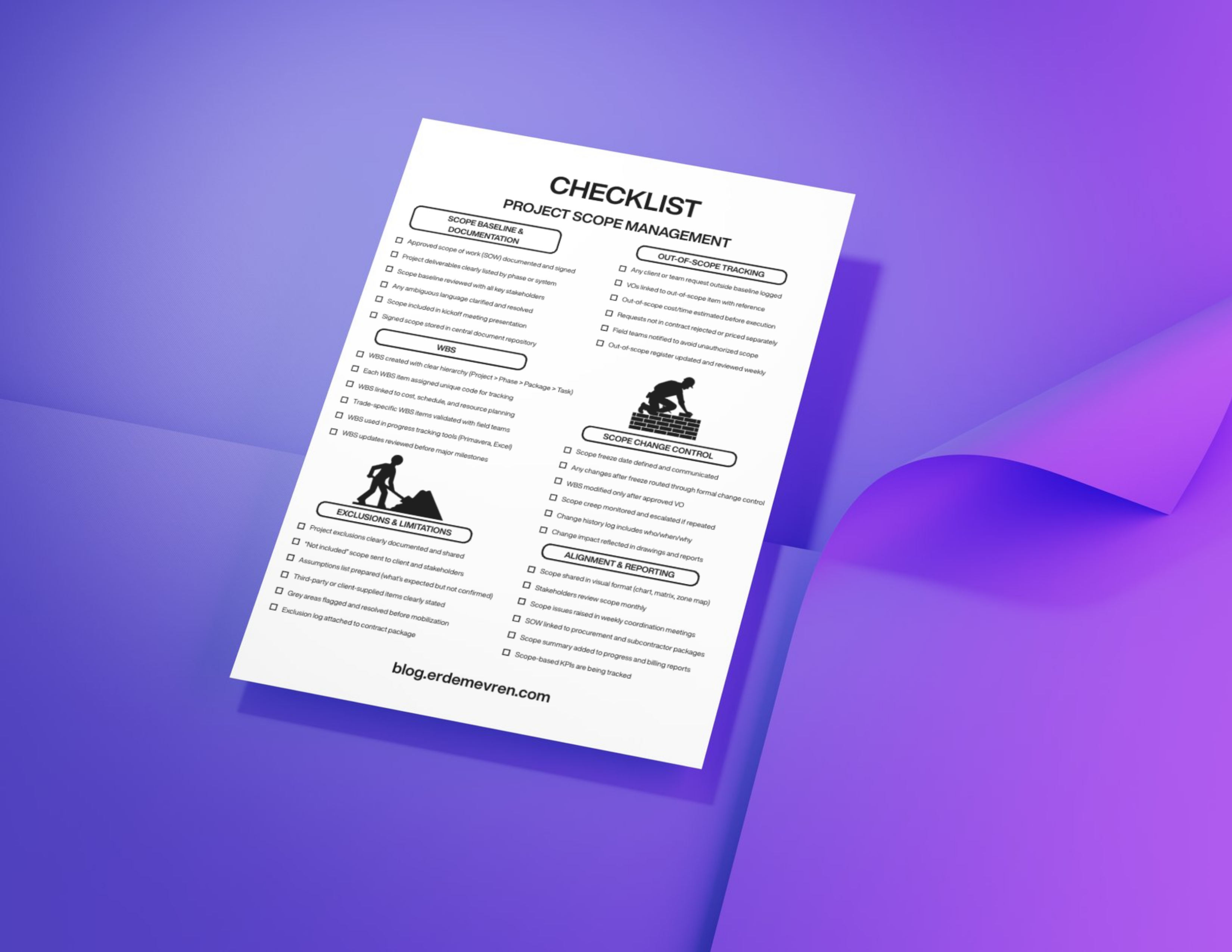 Checklist – Project Scope Management