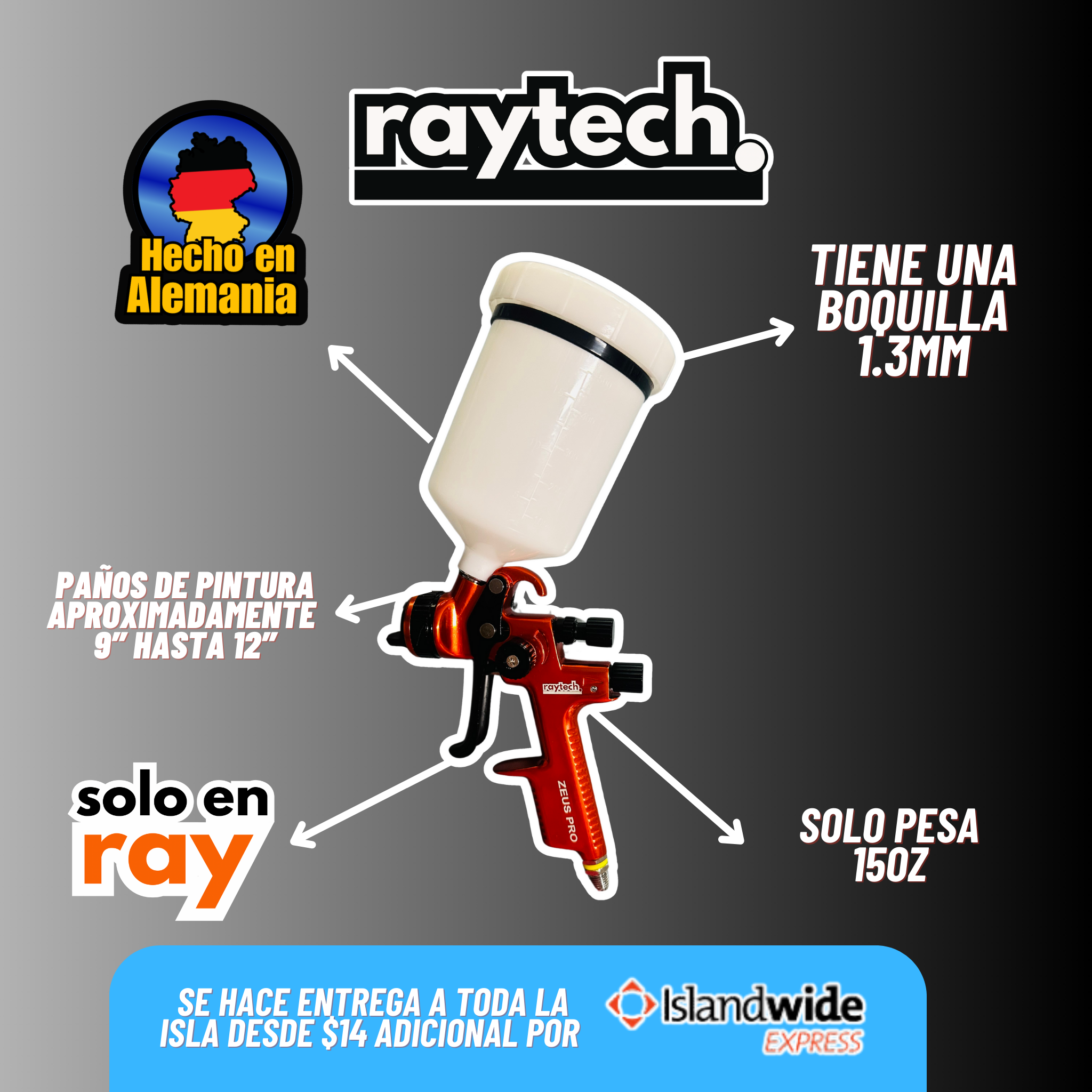 RAYTECH BLACK PRO - Spray Gun HVLP