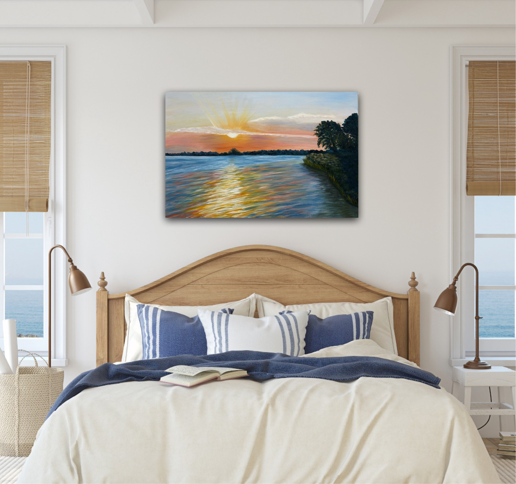 “Evening Glory” – Original Sunset Landscape Oil Painting