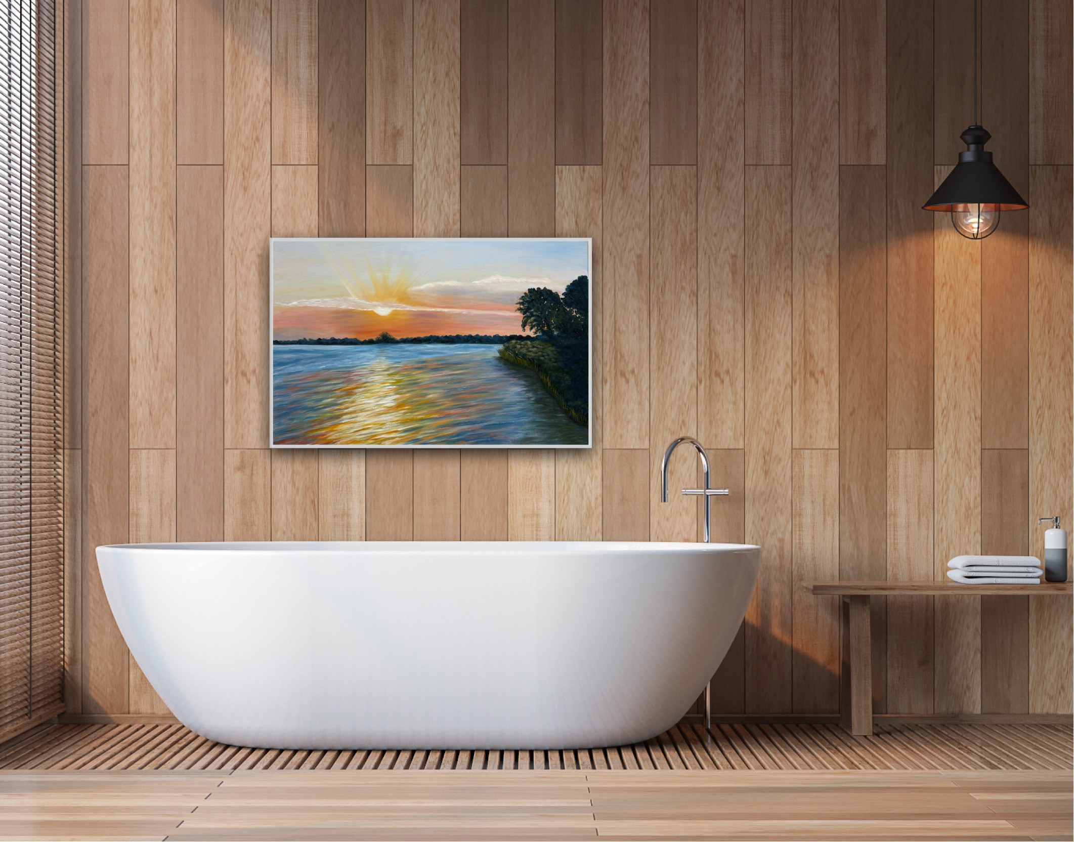 “Evening Glory” – Original Sunset Landscape Oil Painting